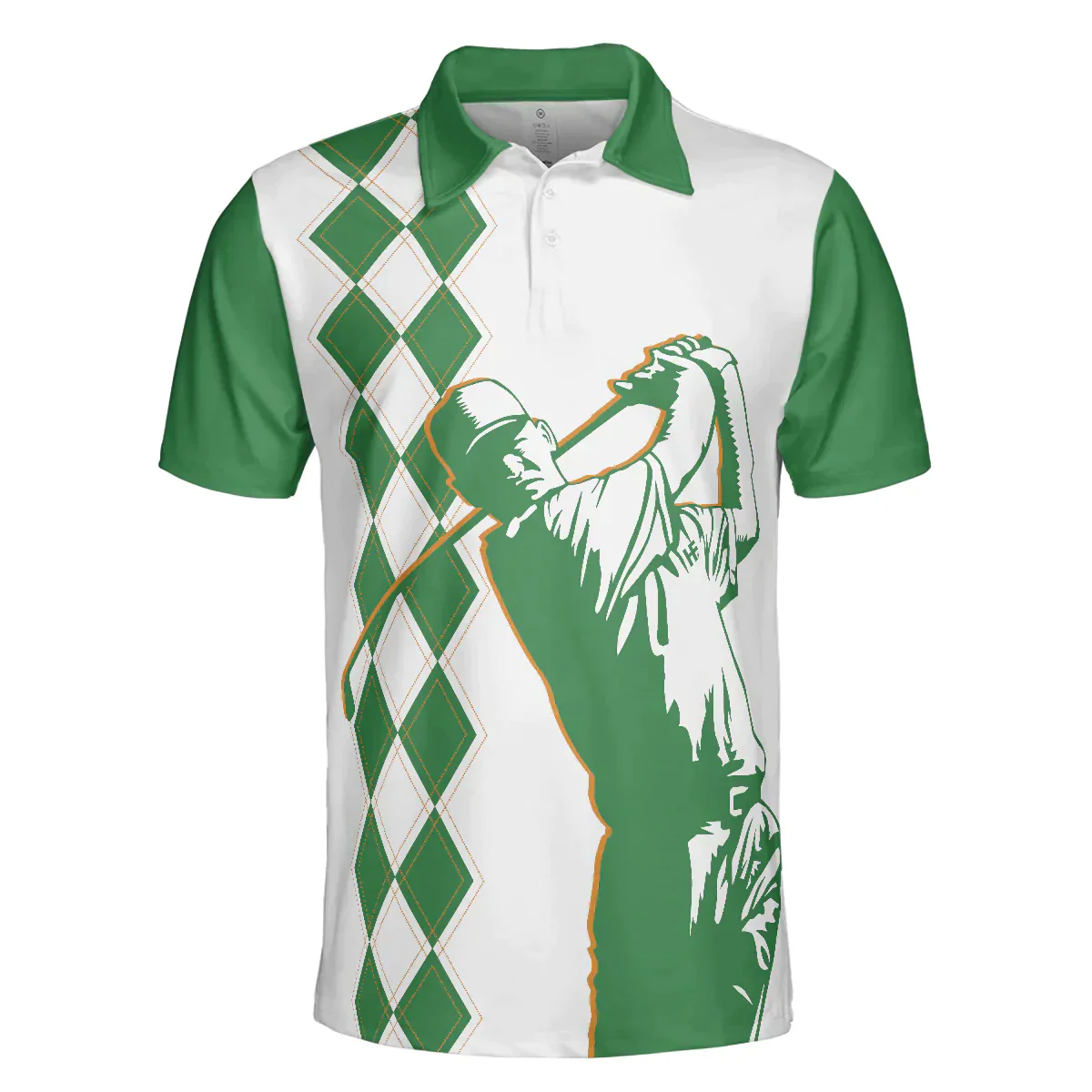 Golf Men Polo Shirts - Green Argyle Pattern I Play Golf And I Forget Things Men Polo Shirts - Perfect Gift For Men, Golfers, Golf Lover - Image 3