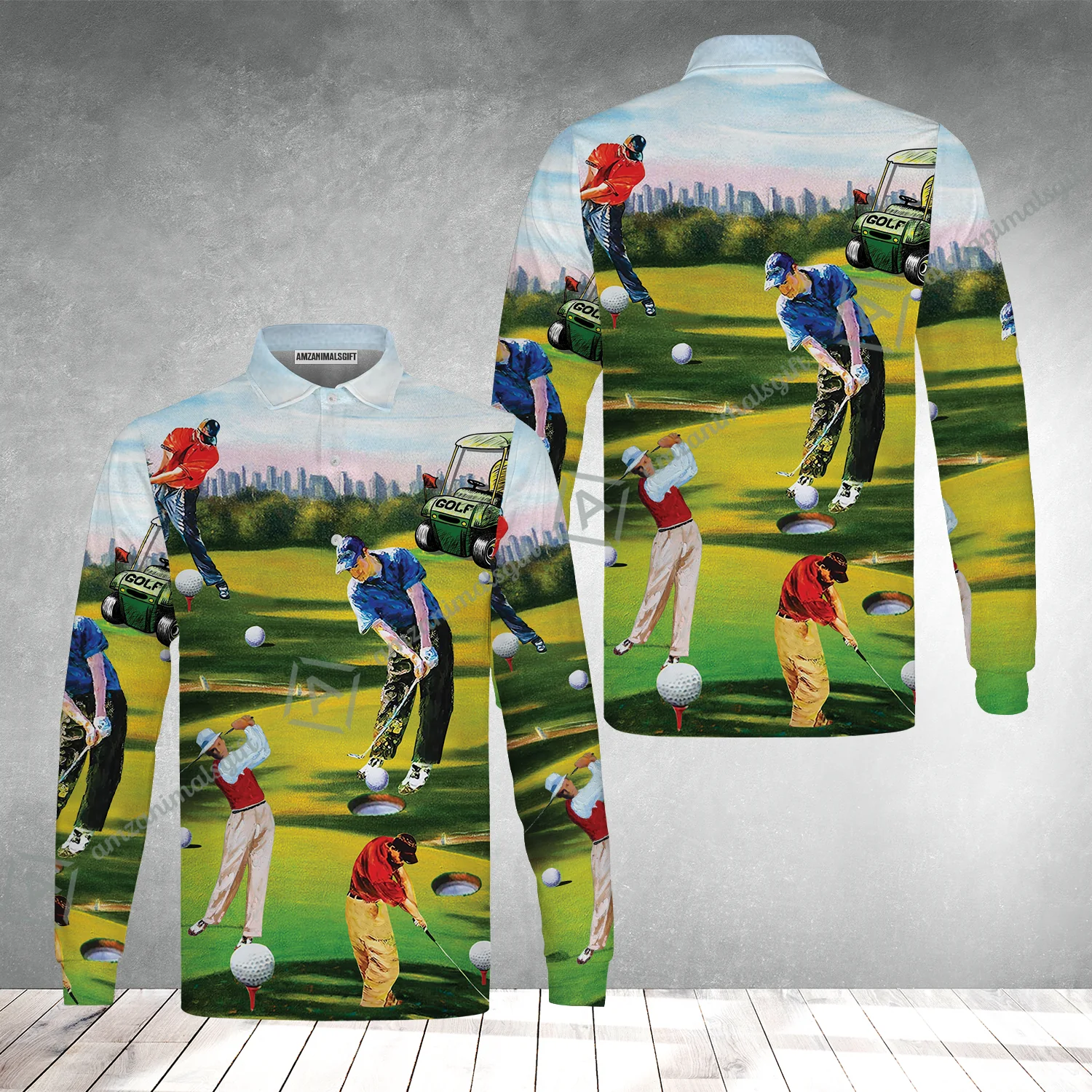 Golf Men Women Polo Shirt - Golf Men, Golf Cart Women Polo Shirt - Perfect Gift For Men & Women, Golf Lover - Image 7