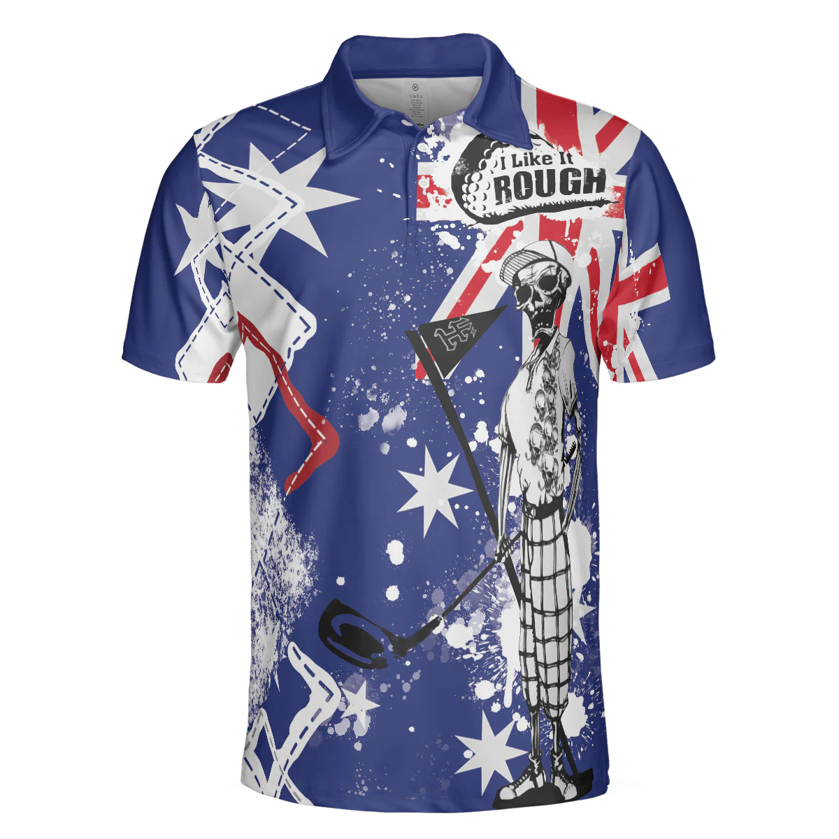 Golf Sweatshirt, Argyle Pattern Skeleton Golfing, Golf I Like It Rough Australian Flag Sweatshirt For Men - Best Gift For Golfers, Golf Lovers - Image 12