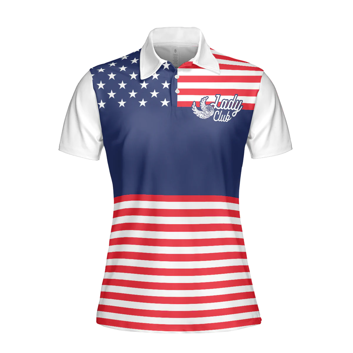 Golf Women Polo Shirt, American Flag Golf Clubs, Lady Squad Golf Polo Shirt For Ladies - Gift For Female Golfers, Golf Lovers - Image 4