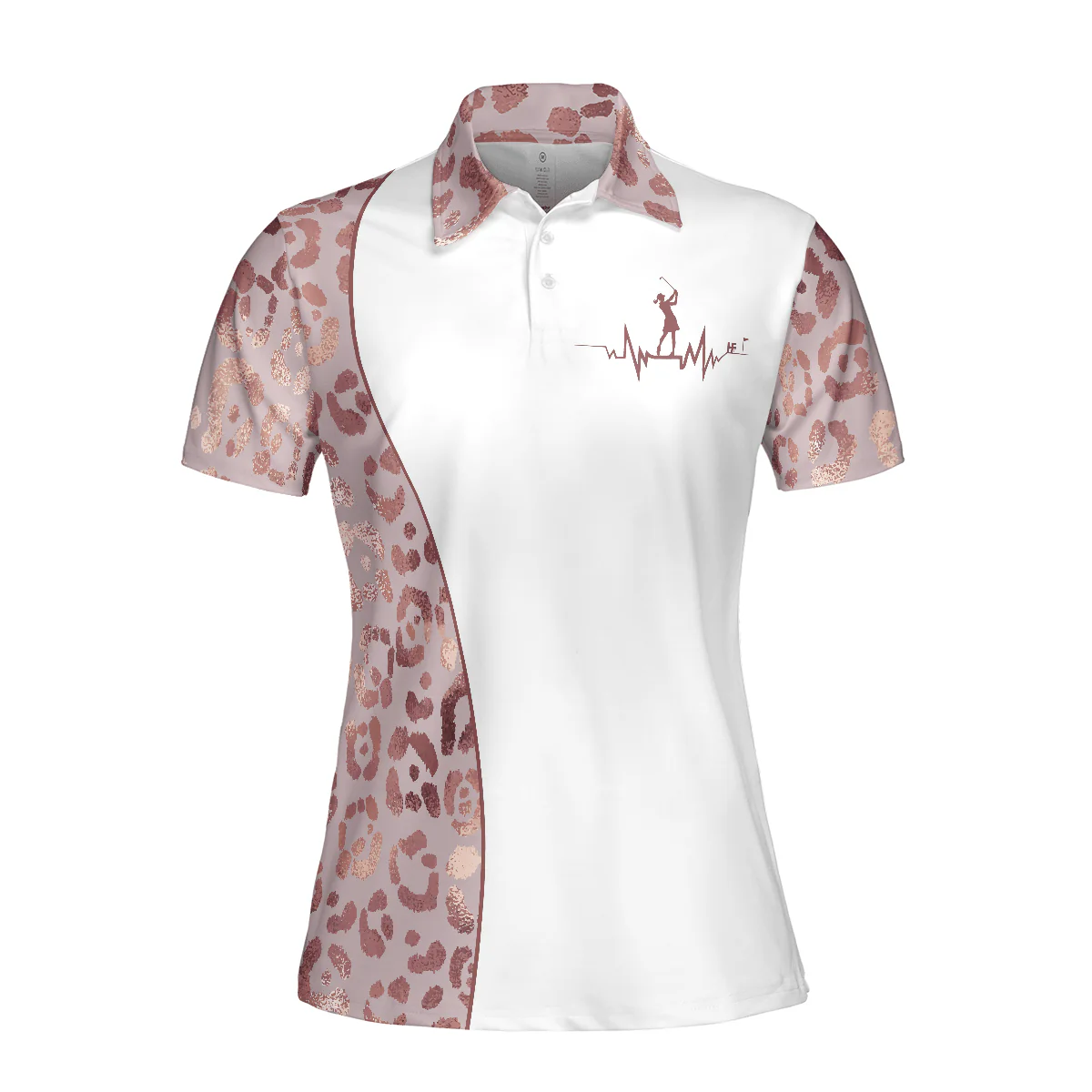 Golf Women Polo Shirt, Coffee Love Golf, Leopard Pattern Women Polo Shirts, Best Gift For Golf and Coffee Lovers, Golfers, Ladies, Golf Club - Image 4
