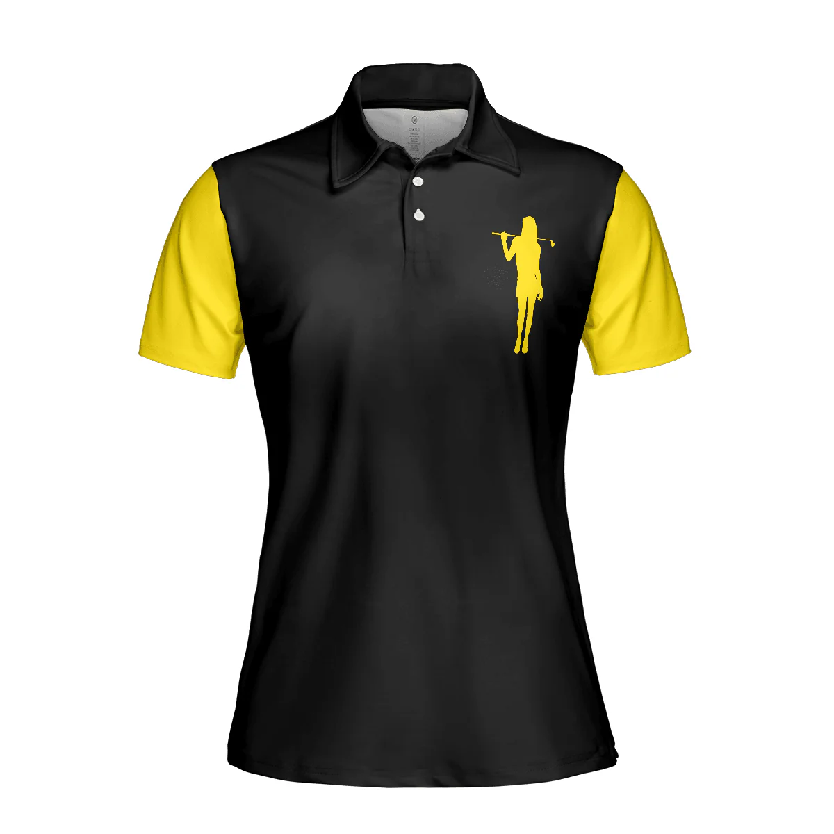 Golf Women Polo Shirt, Definition Of Golf Girl, Black And Yellow Golf Women Polo Shirts, Best Gift For Golf Lovers, Ladies, Female Golfers - Image 4