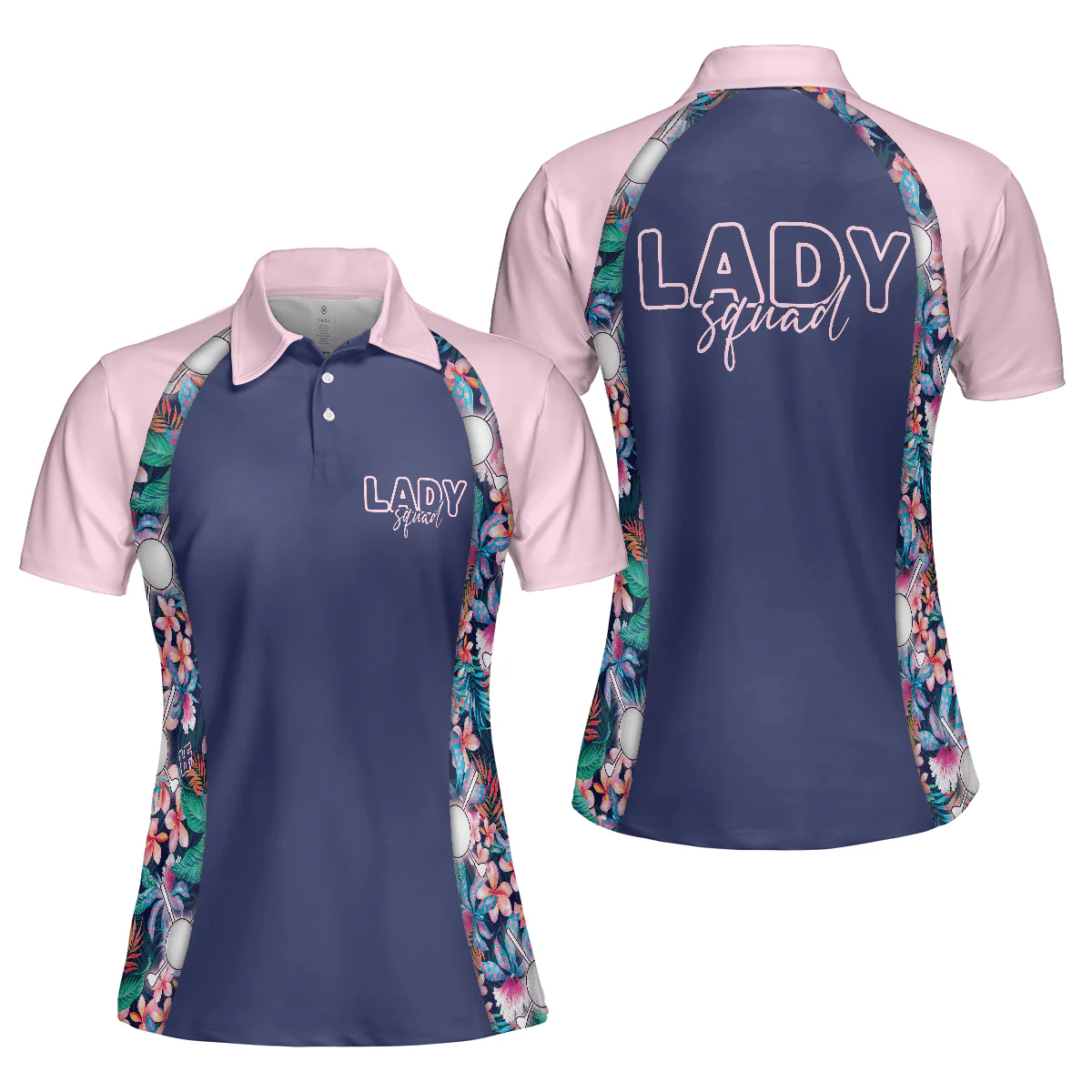 Golf Women Polo Shirt, Flowers Tropical Dream And Golf Women Polo Shirts, Golfing Gift For Female Golfers, Ladies, Golf Lovers - Image 2