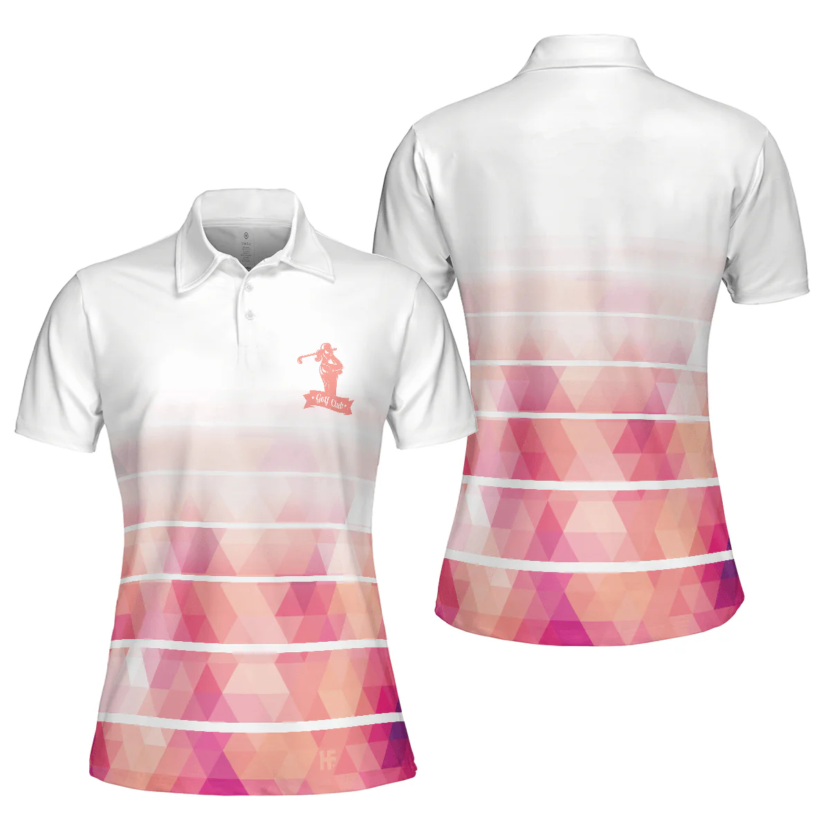 Golf Women Polo Shirt, Girl Swinging Golf Club Women Polo Shirts, Color Golf Shirt Gift For Golfers, Ladies, Golf Lovers - Image 2
