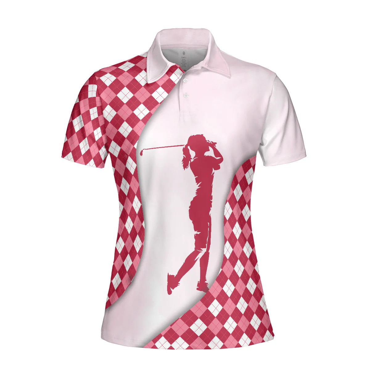 Golf Women Polo Shirt, Golf And Wine Kind Of Girl, Pink Pattern Women Polo Shirts, Best Golf Gift For Female Golfers, Ladies, Golf Lovers - Image 4