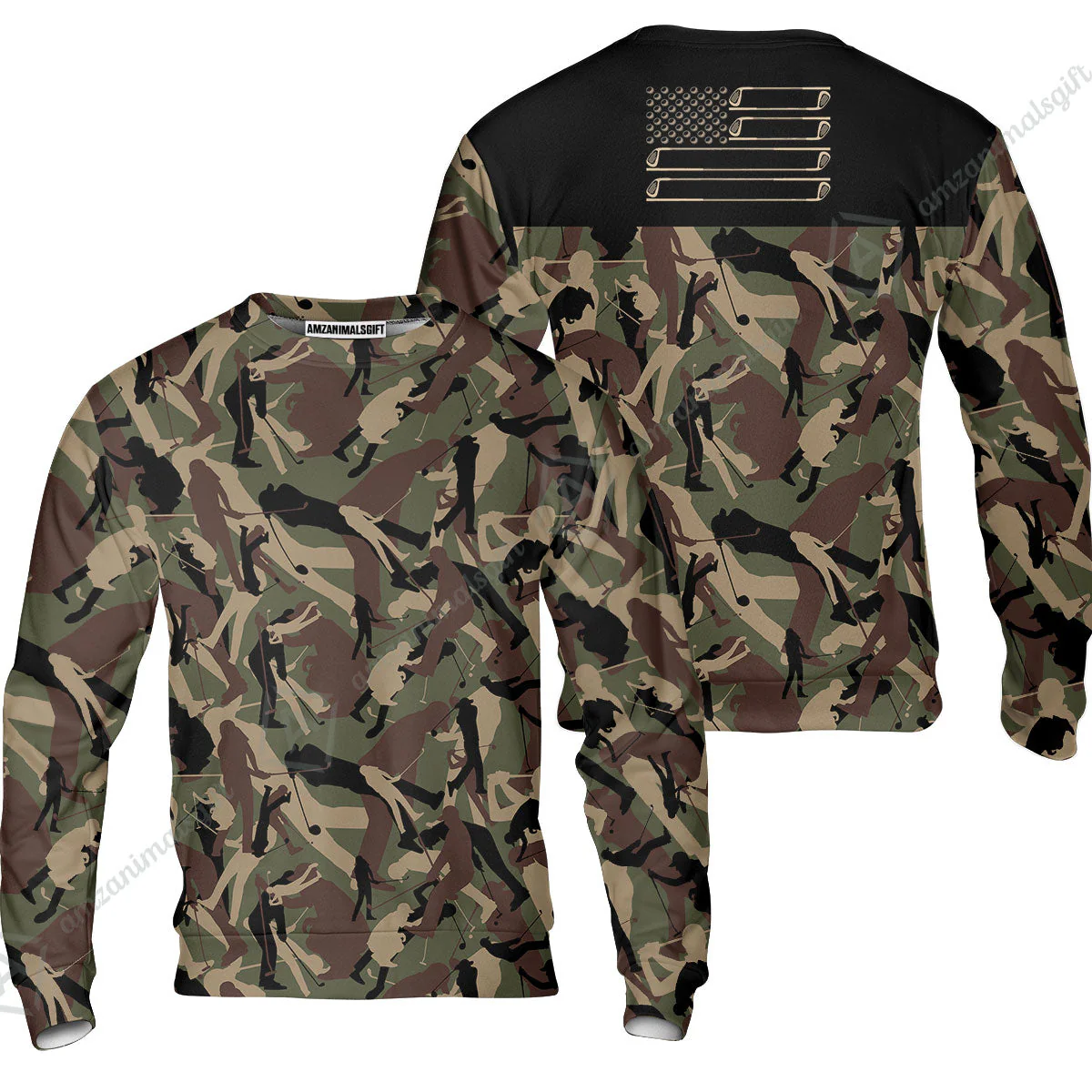 Golf Women Polo Shirt - Golf Camouflage Pattern Golf Women Polo Shirt, Military Golfing Women Polo Shirt, Camo Golf Shirt - Image 3