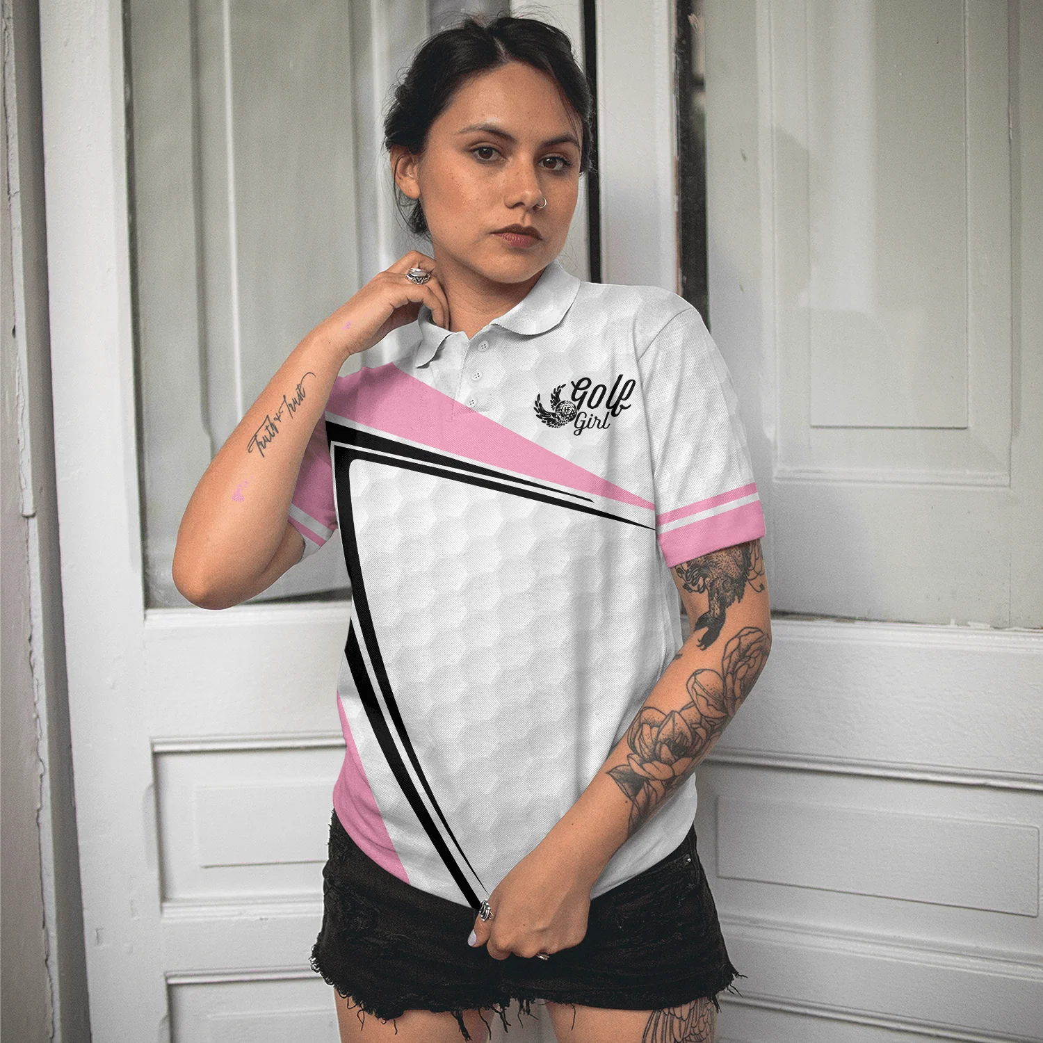 Golf Women Polo Shirt, Golf Girl In Sporty Style Golf Women Polo Shirts, Simple Golf Shirt Design Gift For Female Golfers, Ladies, Golf Lovers - Image 5