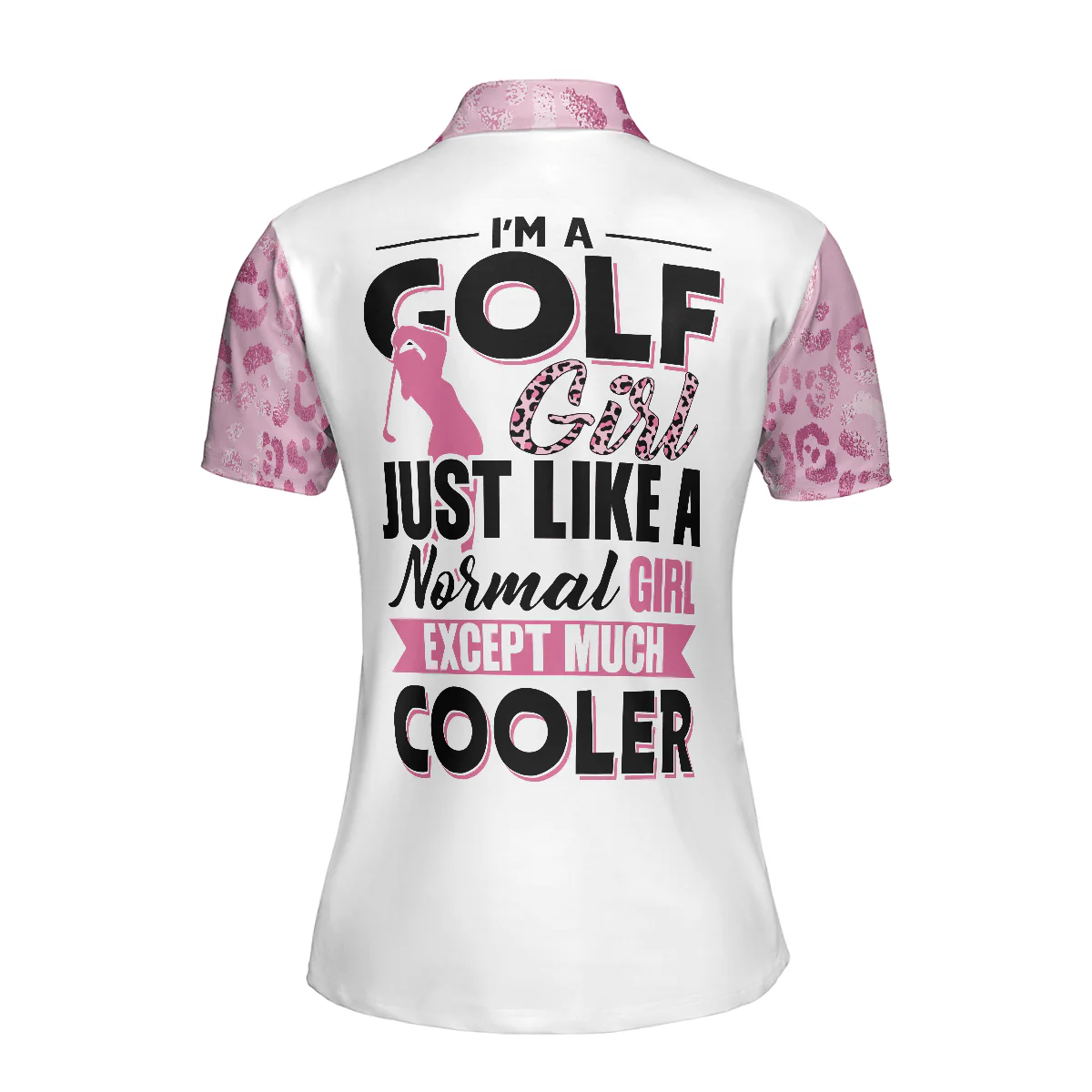 Golf Women Polo Shirt, Golf Girls Are Cooler Leopard Pink Argyle Pattern Women Polo Shirts, Unique Gift For Female Golfers, Ladies, Golf Lovers - Image 3