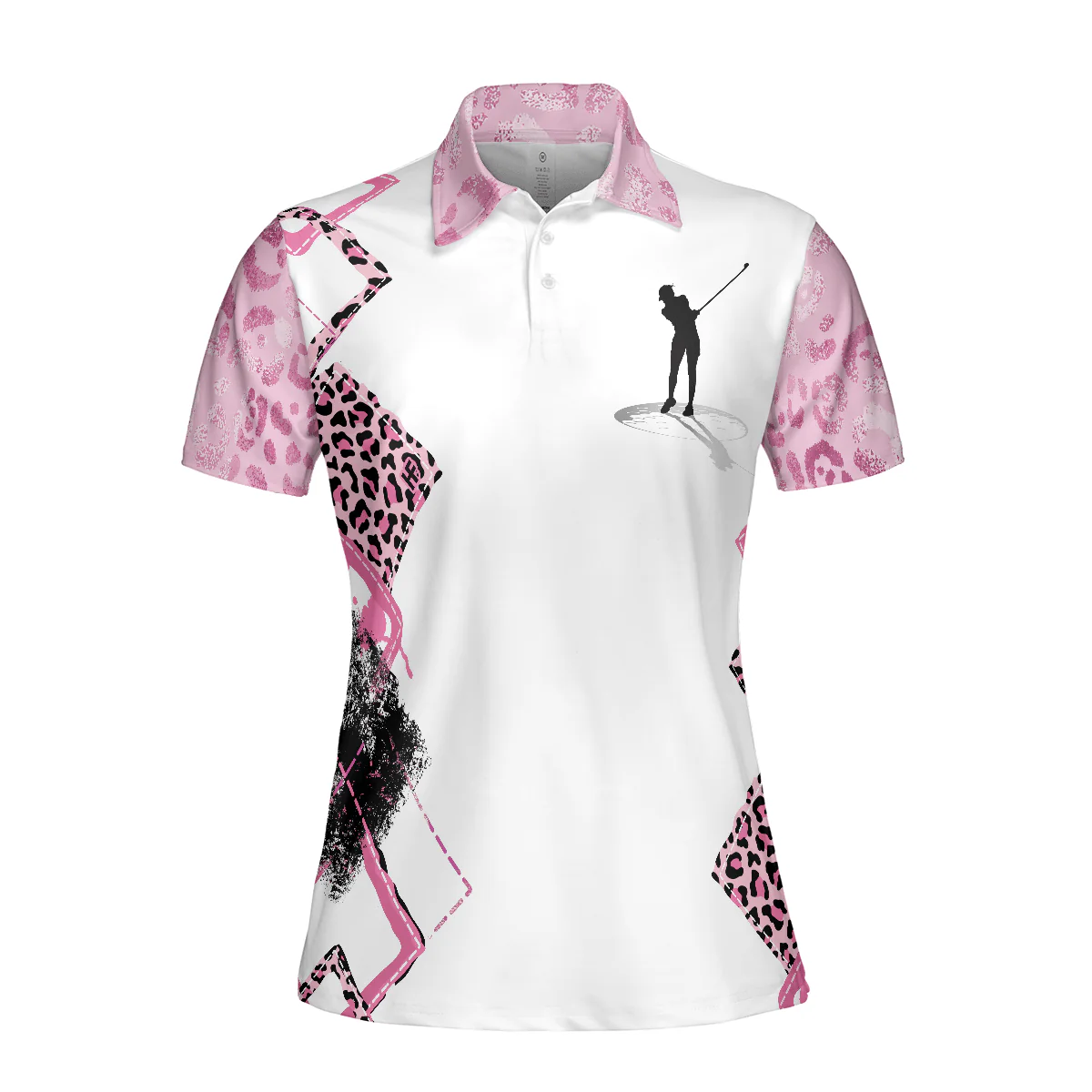Golf Women Polo Shirt, Golf Girls Are Cooler Leopard Pink Argyle Pattern Women Polo Shirts, Unique Gift For Female Golfers, Ladies, Golf Lovers - Image 4