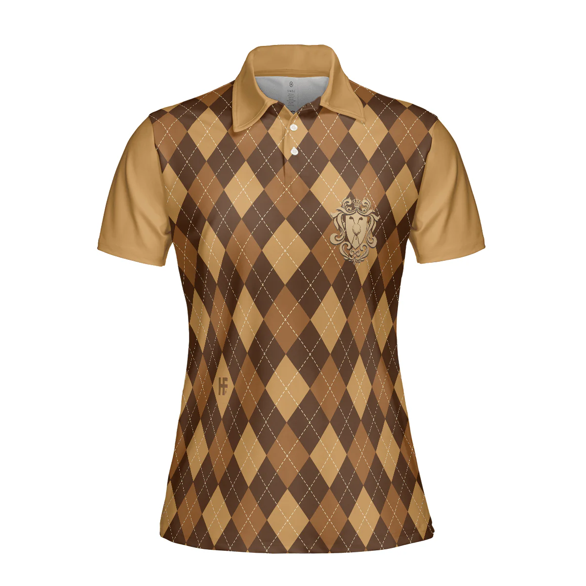 Golf Women Polo Shirt, Golf Is My Favourite Season, Brown Argyle Pattern Golf Women Polo Shirts, Unique Golf Gift For Ladies, Team Female Golfers - Image 4