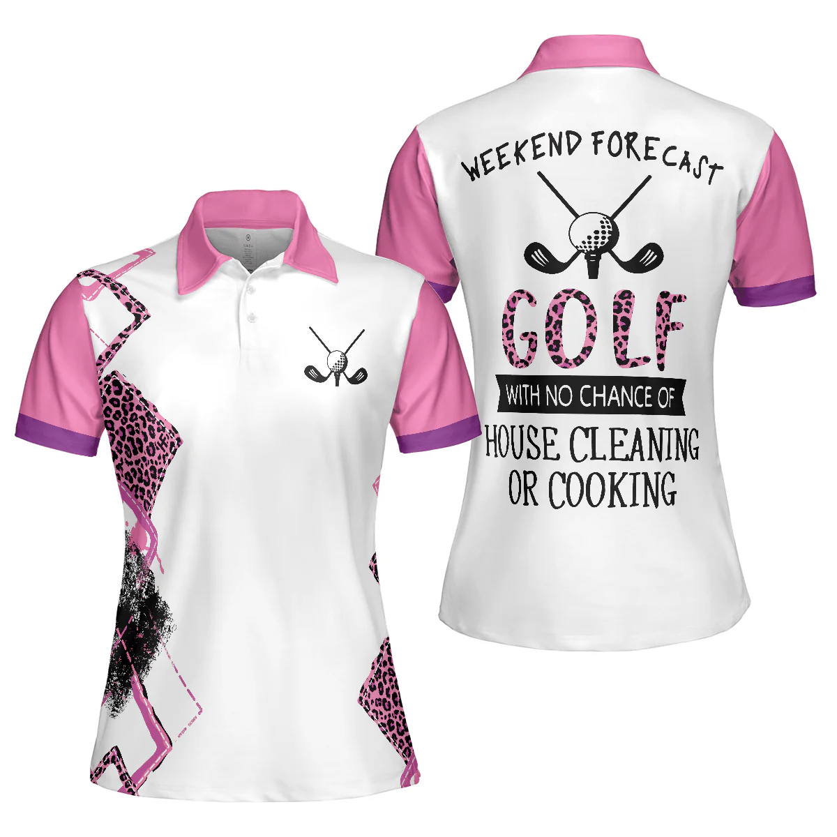 Golf Women Polo Shirt, Golf With No Chance Of House Cleaning Or Cooking Women Polo Shirts, Gift Golfing For Female Golfers, Ladies, Golf Lovers - Image 2
