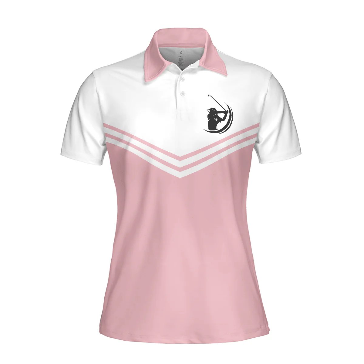 Golf Women Polo Shirt, Golfing Forever Housework Whenever, White And Light Pink Women Polo Shirts, Best Gift For Female Golfers, Ladies, Golf Lovers - Image 4