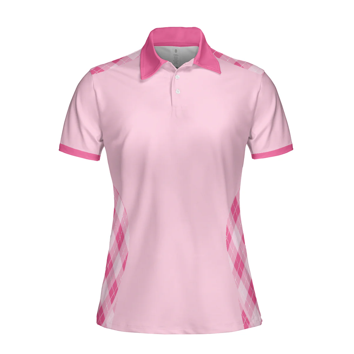 Golf Women Polo Shirt, Grip It Rip It Sip It, Pink Argyle Pattern Women Polo Shirts, Best Golfing Gift For Female Golfers, Ladies, Golf Lovers - Image 2