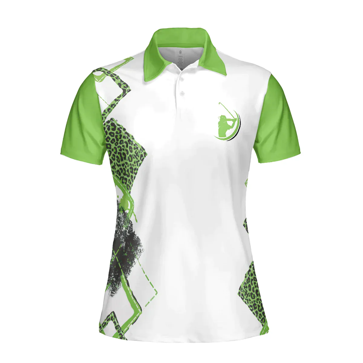 Golf Women Polo Shirt, Life Is Better On The Golf Course, Green Leopard Argyle Golf Women Polo Shirts, Best Cool Gift For Golfers, Golf Lovers, Ladies - Image 4