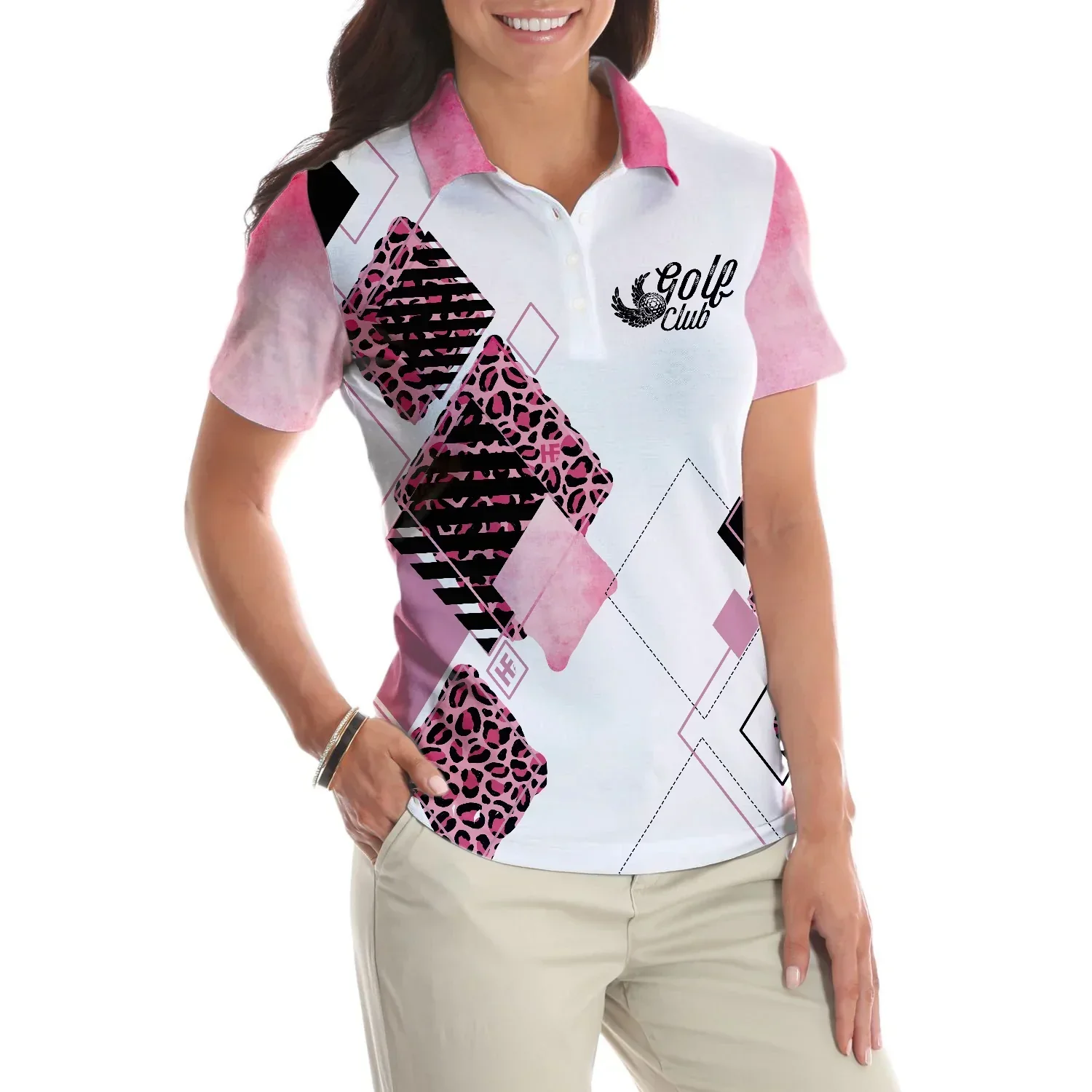 Golf Women Polo Shirt, Looks Like A Beauty Drives Like A Beast, Leopard Pattern Women Polo Shirts, Golfing Gift For Ladies, Golfers, Golf Lovers - Image 5