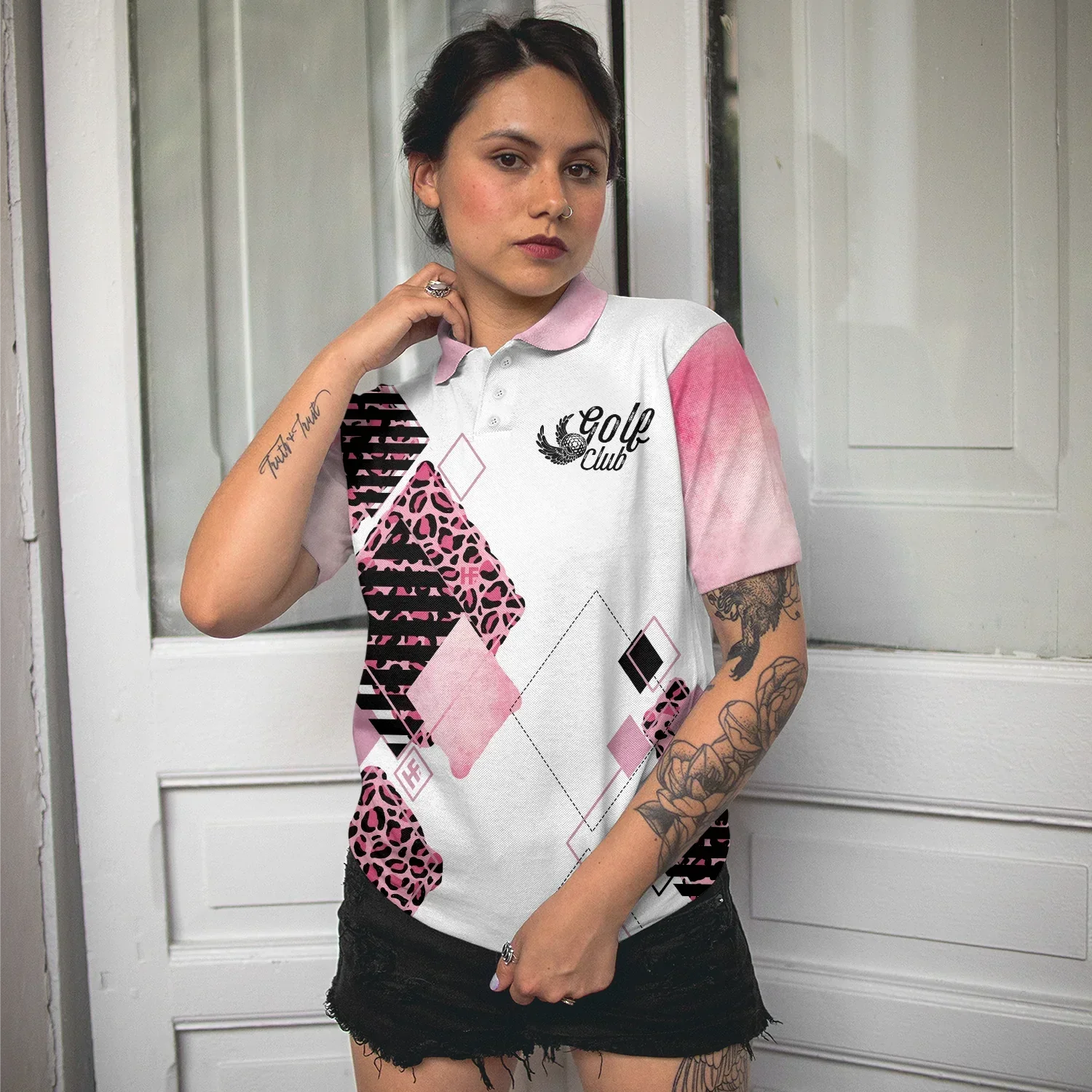 Golf Women Polo Shirt, Looks Like A Beauty Drives Like A Beast, Leopard Pattern Women Polo Shirts, Golfing Gift For Ladies, Golfers, Golf Lovers - Image 6