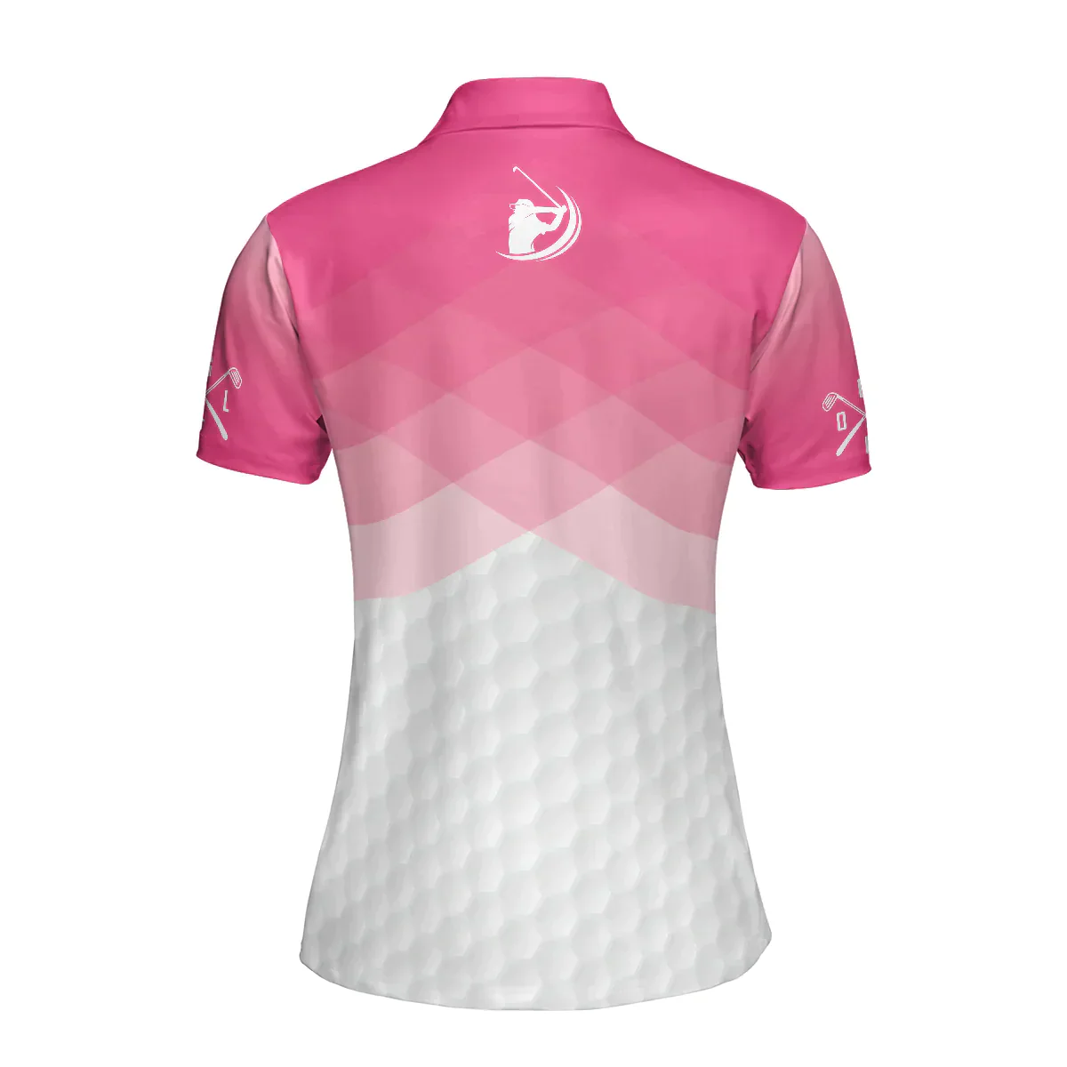 Golf Women Polo Shirt, Pink Argyle Pattern Women Polo Shirts, Gift For Ladies, Golfers, Golf Lovers - Just A Pink Girl Who Loves Playing Golf - Image 3