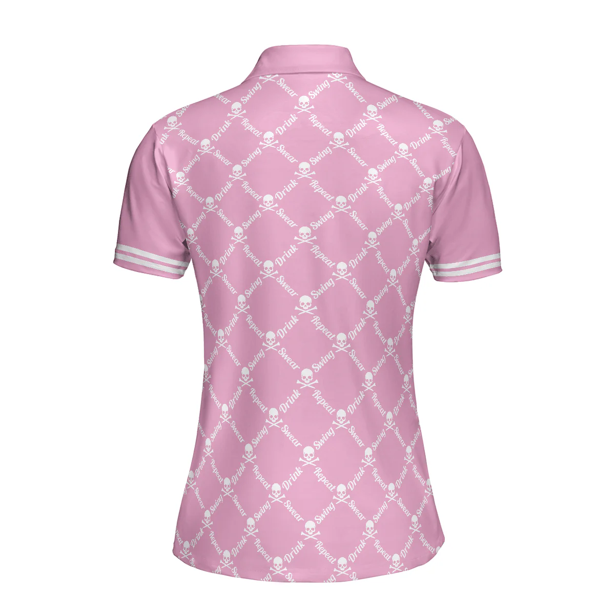 Golf Women Polo Shirt, Pink Golfing Women Polo Shirts, Unique Golf Gift For Ladies, Golfers, Golf Sport Lovers, Female Players - Image 3