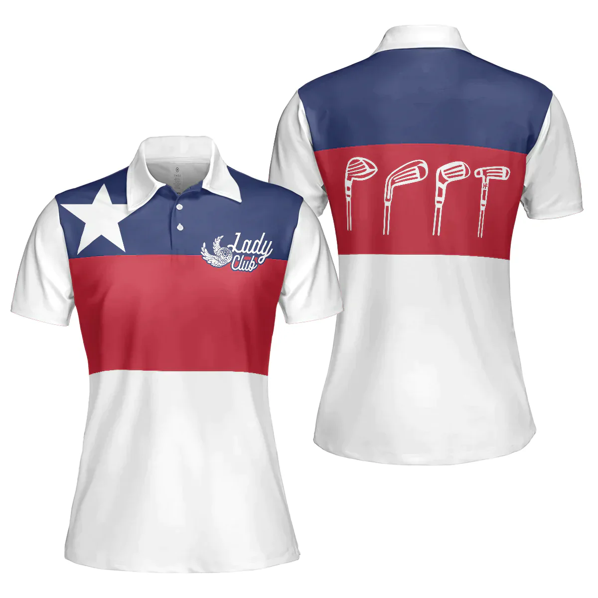 Golf Women Polo Shirt, Texas Flag Lady Club Women Polo Shirts, Perfect Cool Golfing Gift For Squad Texas, Ladies, Female, Golfers, Golf Lovers - Image 2