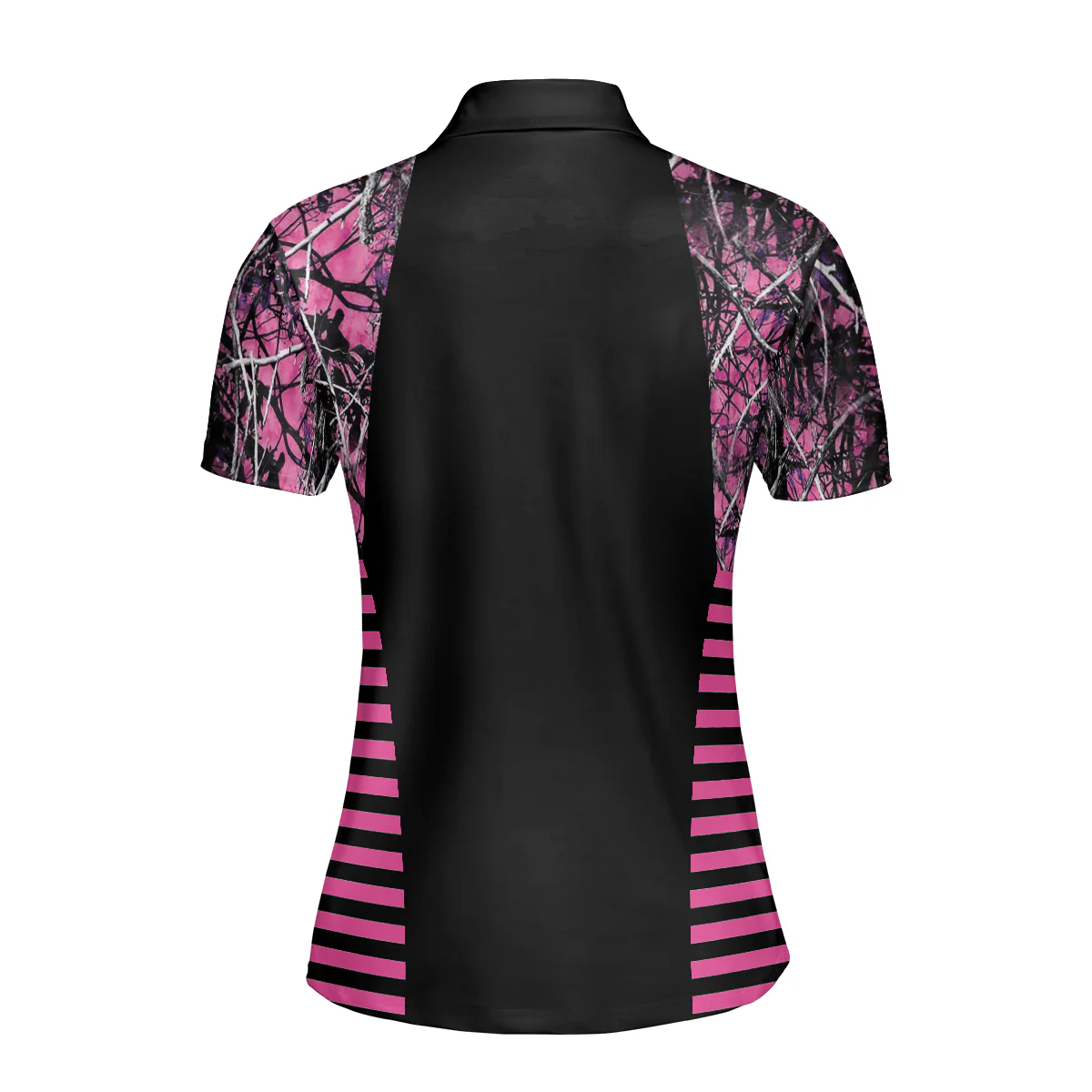 Golf Women Polo Shirt - Thinning Layout Sexy Golf Girl Pink Camouflage Pattern Golf Women Polo Shirt - Perfect Polo Shirt For Golf Lovers, Golfers - Image 3