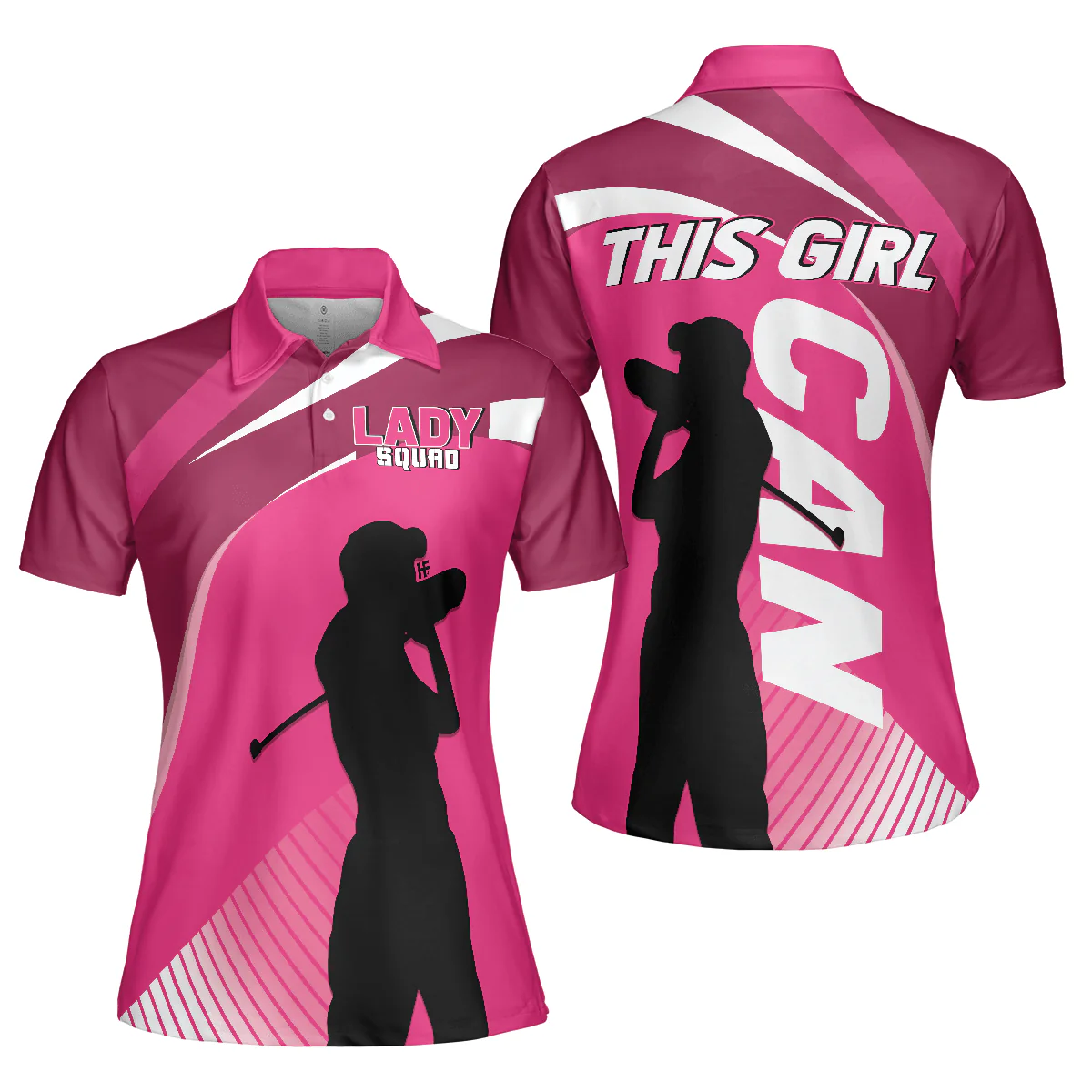 Golf Women Polo Shirt, This Girl Can Golf Girl Women Polo Shirt, Perfect Cool Golfing Gift For Ladies, Female, Golfers, Golf Lovers - Image 2