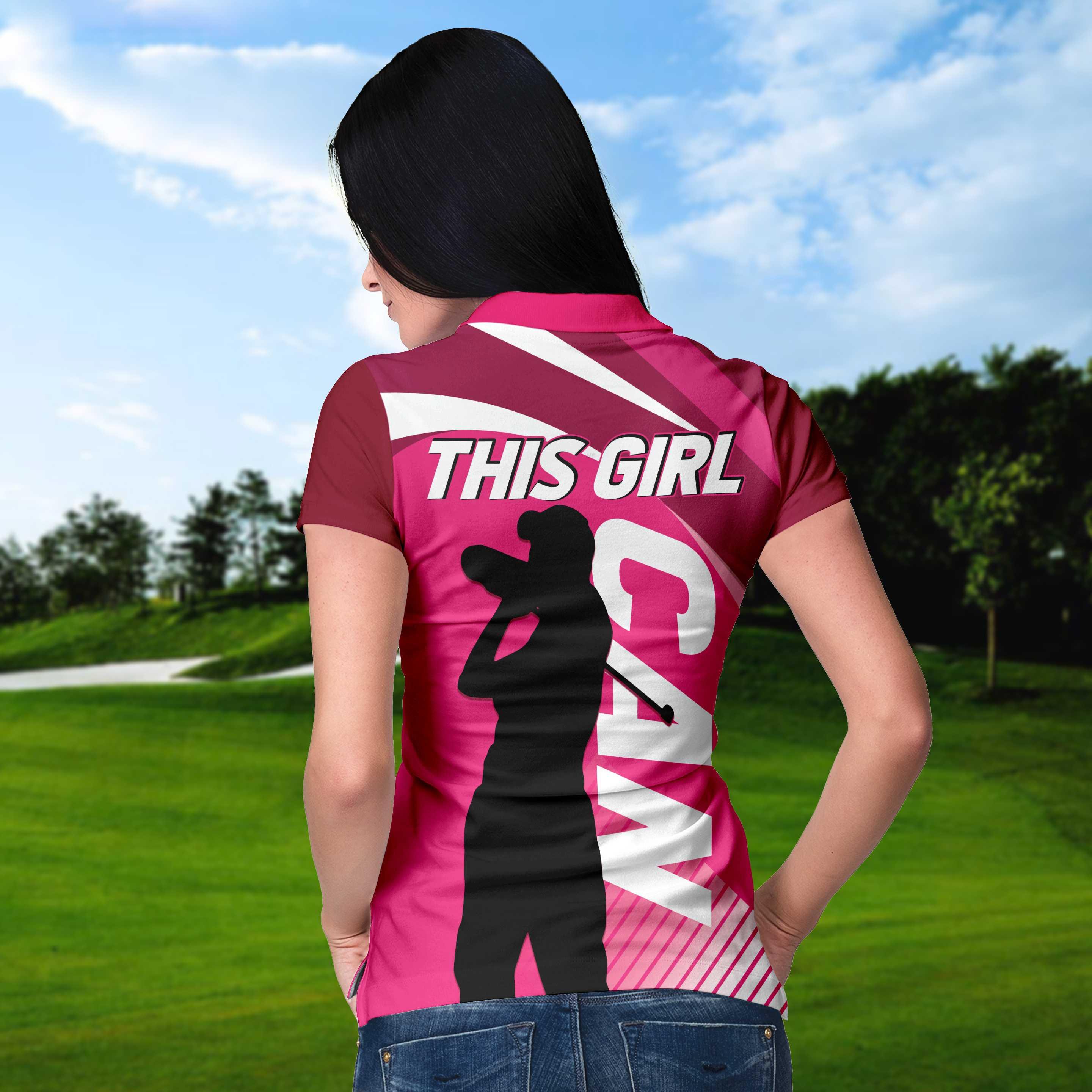 Golf Women Polo Shirt, This Girl Can Golf Women Polo Shirt, Perfect Cool Golfing Gift For Ladies, Female, Golfers, Golf Lovers - Image 4