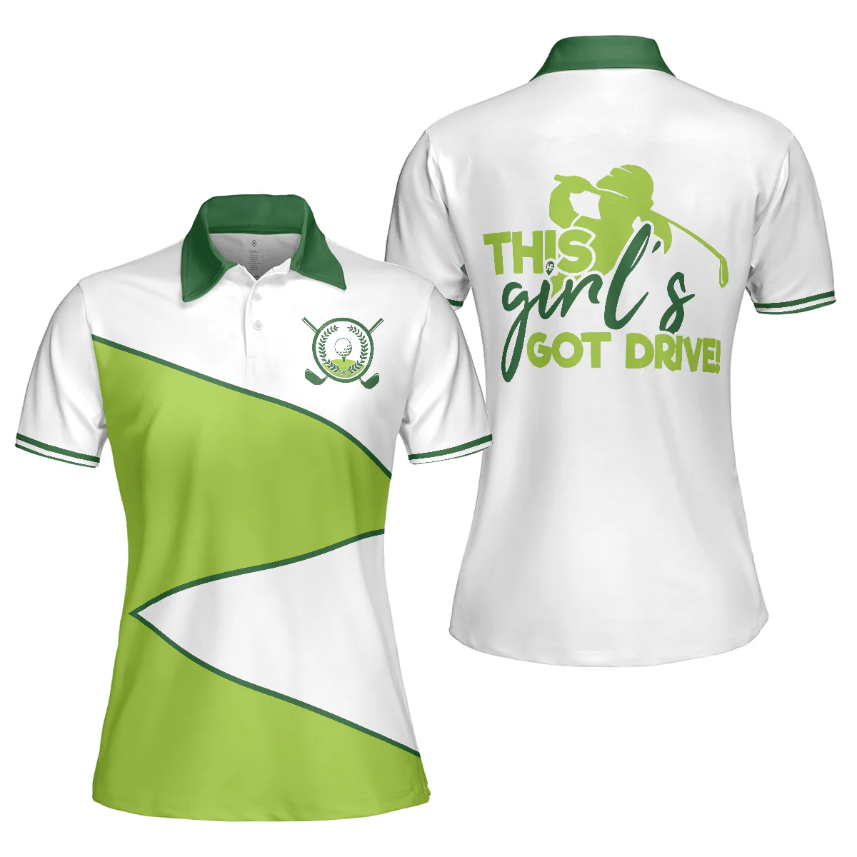 Golf Women Polo Shirt, This Girl's Got Drive Women Polo Shirts, Golfing Gift For Ladies, Golfers, Golf Lovers - Image 2
