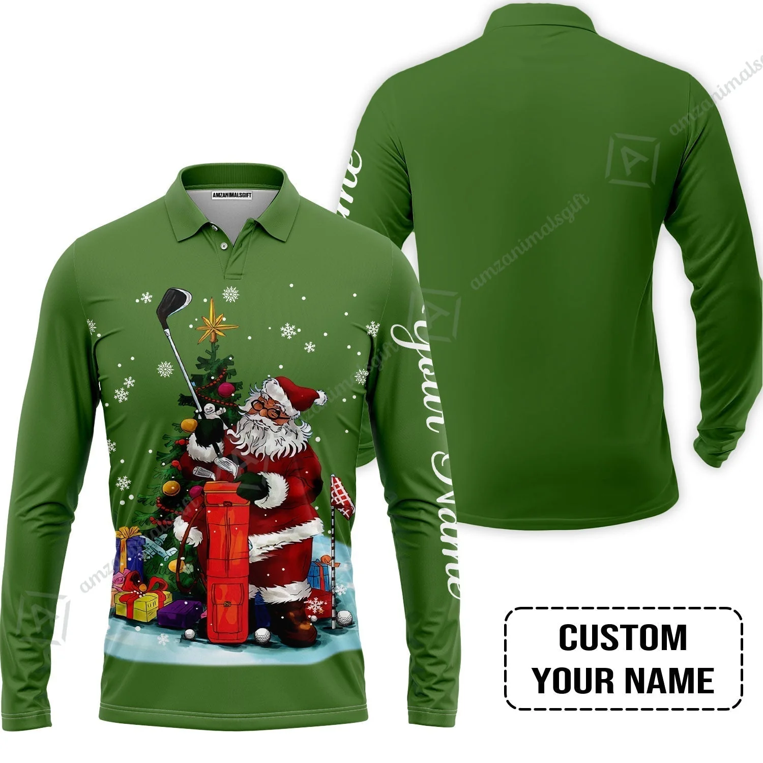 Golf Women Sleeveless Polo Shirt - Christmas Custom Name, Santa Golfer Apparel - Personalized Gift For Golf Lover - Image 6
