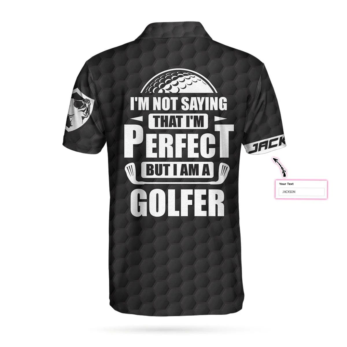 Golfer Custom Polo Shirt, I Am A Golfer Custom Men Polo Shirt, Personalized Black American Flag Polo Shirt, Cool Golf Shirt For Men - Image 4