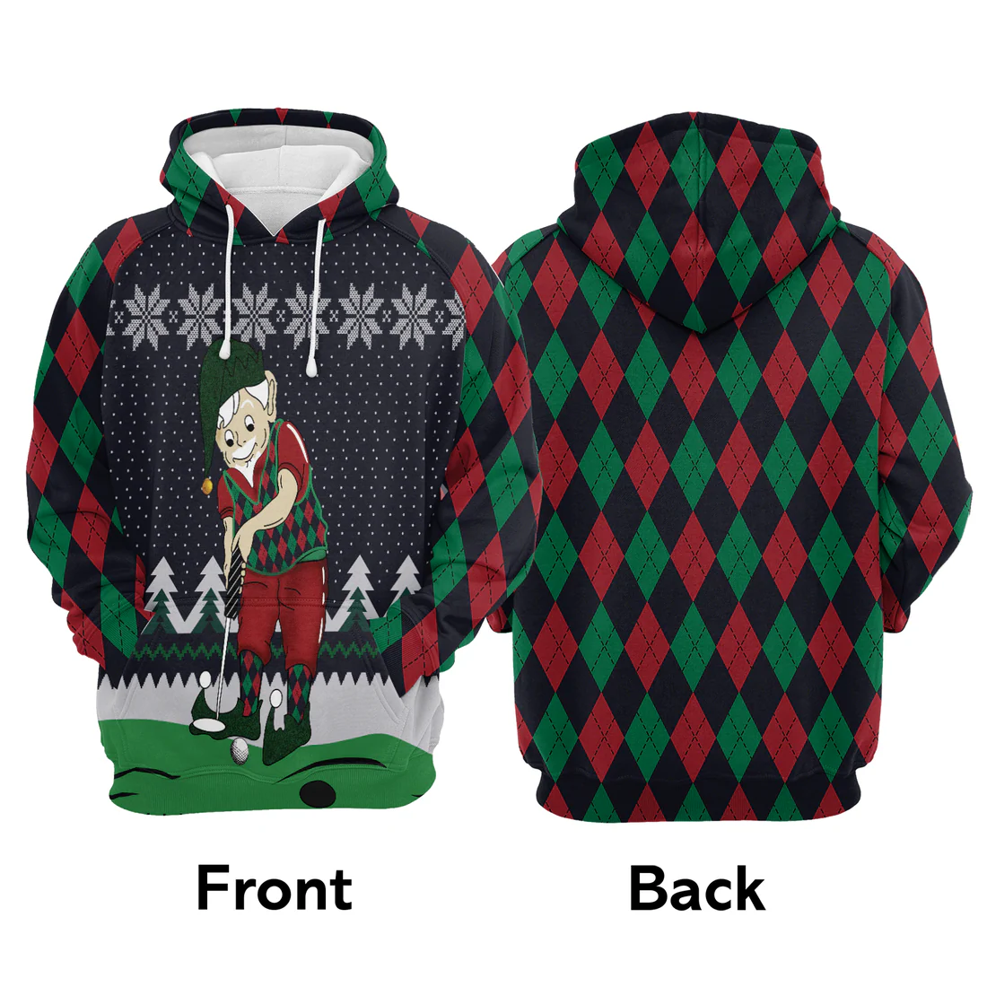 Golfer Premium Christmas Hoodie, Golf Lover Unisex Hoodie For Men & Women - Perfect Gift For Christmas, Golf Lover - Image 3