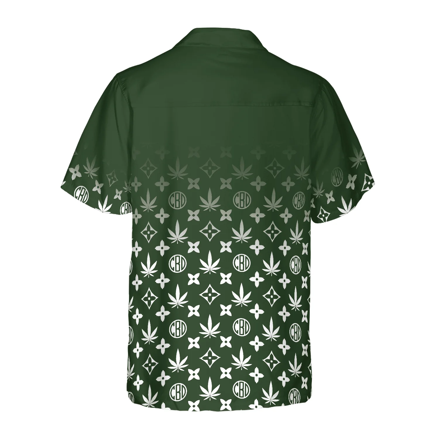 Gradient Marijuana Pattern Hawaiian Shirt, Colorful Summer Aloha Shirt For Men Women, Gift For Friend, Team - Image 2