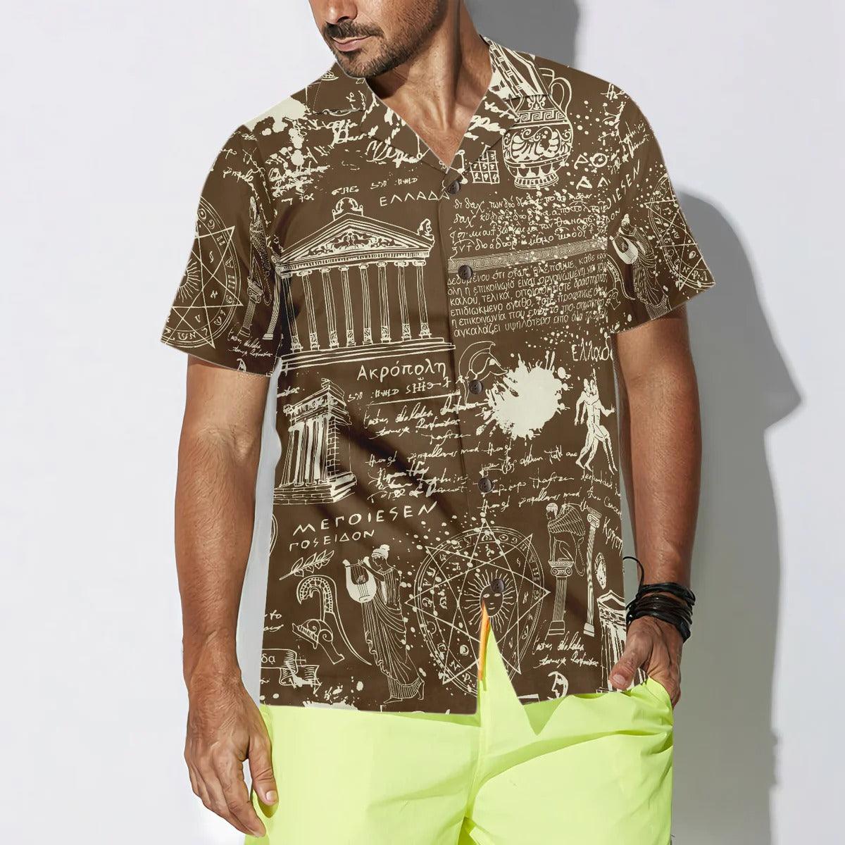 Greek Antique Seamless Hawaiian Shirt - Perfect Gift For Lover, Friend, Family - Image 4