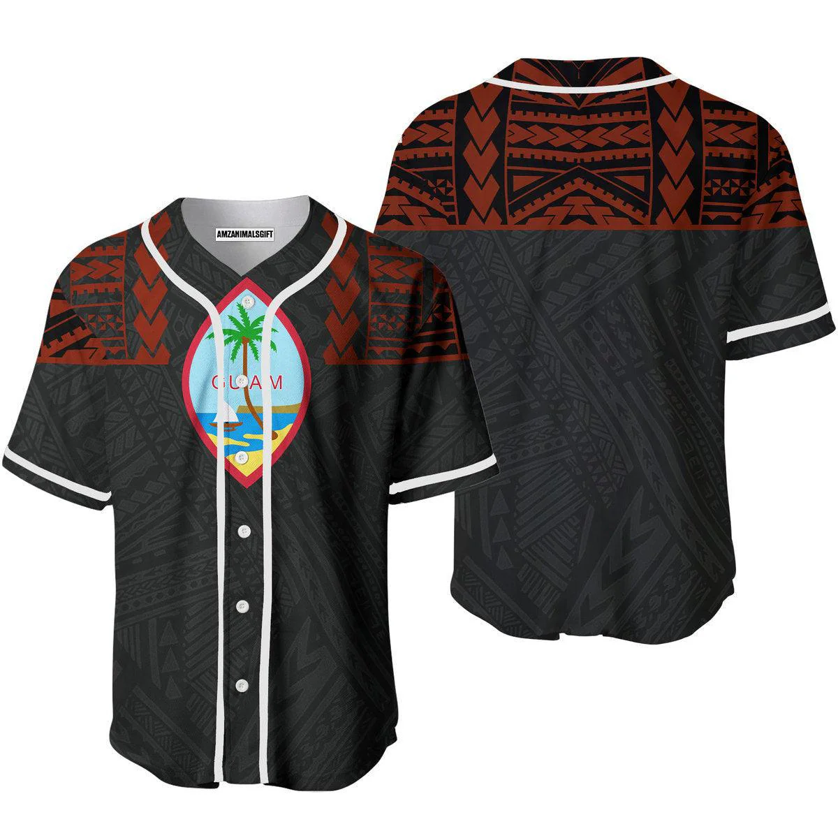 Guam Polynesian Tattoo Baseball Jerseys For Men And Women - Perfect Gift For Friend, Family