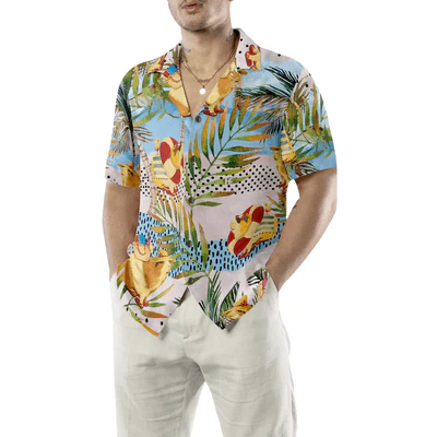 Guinea Pig Hawaiian Shirt, Blue Beach, Guinea Pig On The Beach Aloha Shirt For Men - Perfect Gift For Husband, Boyfriend, Friend, Family - Image 4