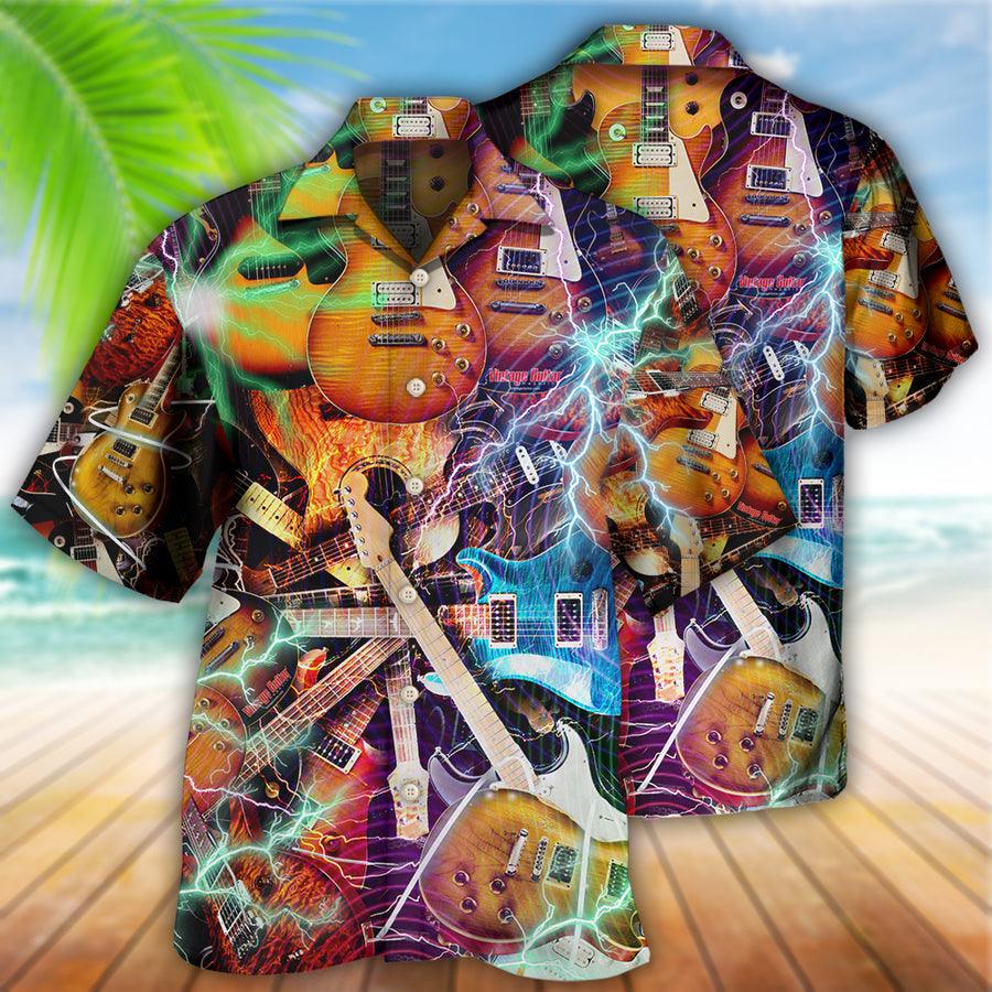 Guitar Aloha Hawaiian Shirt For Summer, The World Would Be A Concert Guitar Hawaiian Shirts Outfit For Men Women, Music Guitar Lovers - Image 2