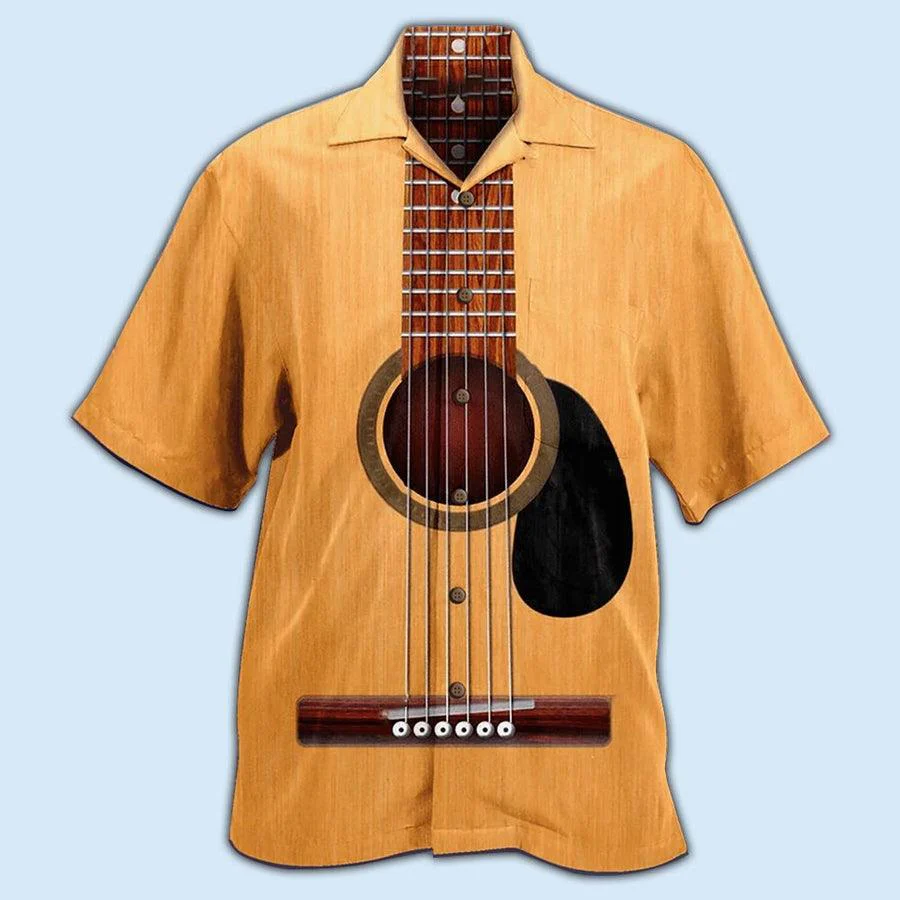 Guitar Amazing Music Basic Aloha Hawaiian Shirt For Summer, Guitar Hawaiian Shirts Matching Outfit For Men Women, Music Guitar Lovers