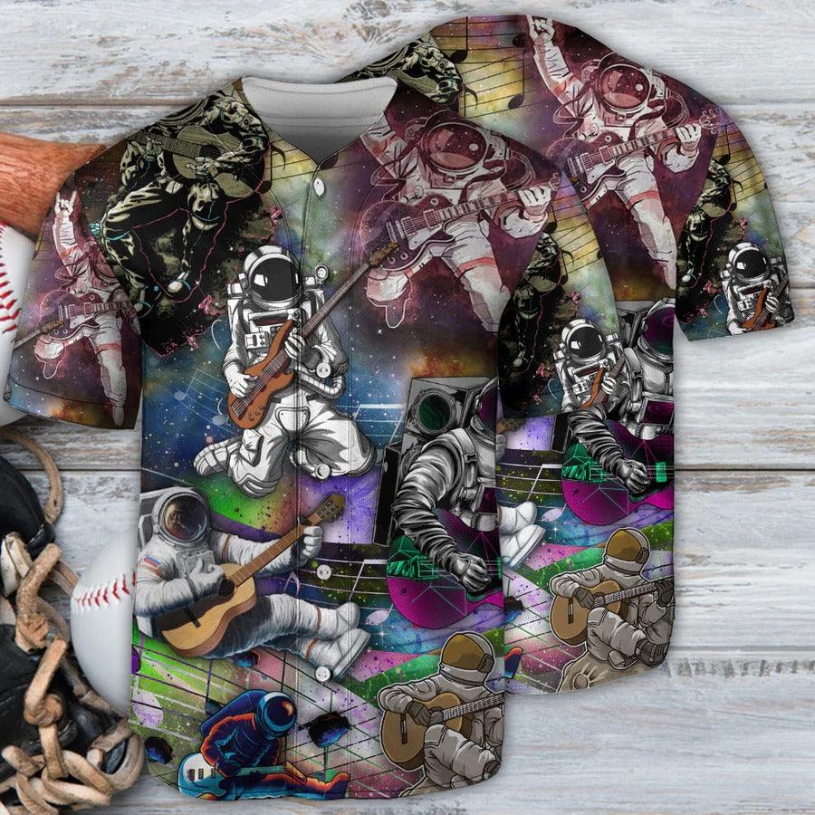 Guitar Baseball Jersey, Guitar Galaxy, Funny Astronaut Baseball Tee Jersey Shirt For Men And Women - Perfect Gift For Guitar Lovers, Music Lovers