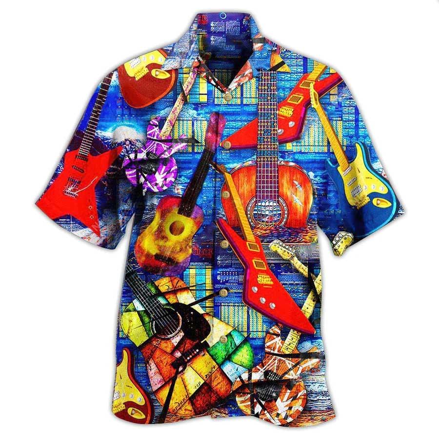 Guitar Cat Aloha Hawaiian Shirt For Summer, Life Is Full Of Choices And I Choose Hawaiian Shirts Outfit For Men Women, Music Guitar Lovers - Image 2