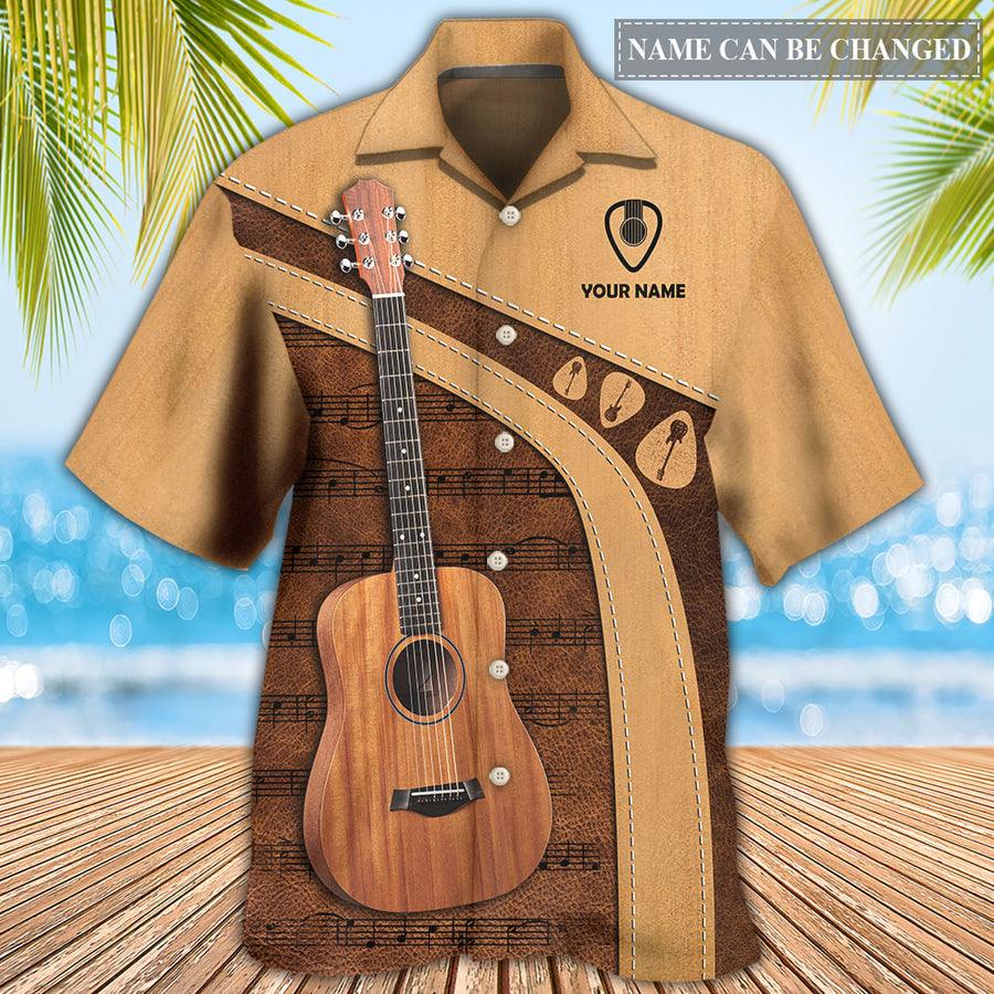 Guitar Custom Aloha Hawaiian Shirt For Summer, Personalized Old Guitarist And The Pick Hawaiian Shirts Outfit For Men Women, Music Guitar Lovers