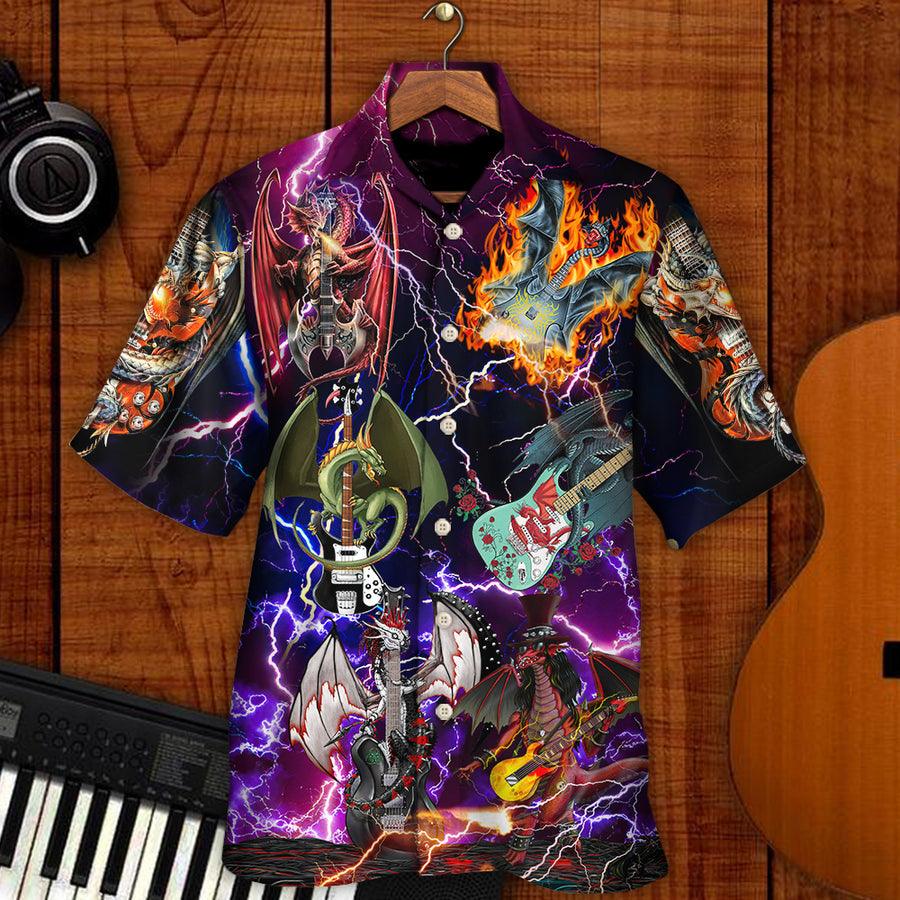 Guitar Dragon Aloha Hawaiian Shirt For Summer, Guitar Play Until They Die Hawaiian Shirts Outfit For Men Women, Music Guitar Lovers - Image 3