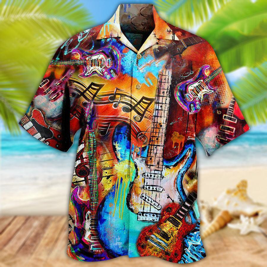 Guitar Go Where Aloha Hawaiian Shirt For Summer, Guitar Hawaiian Shirts Matching Outfit For Men Women, Music Guitar Lovers
