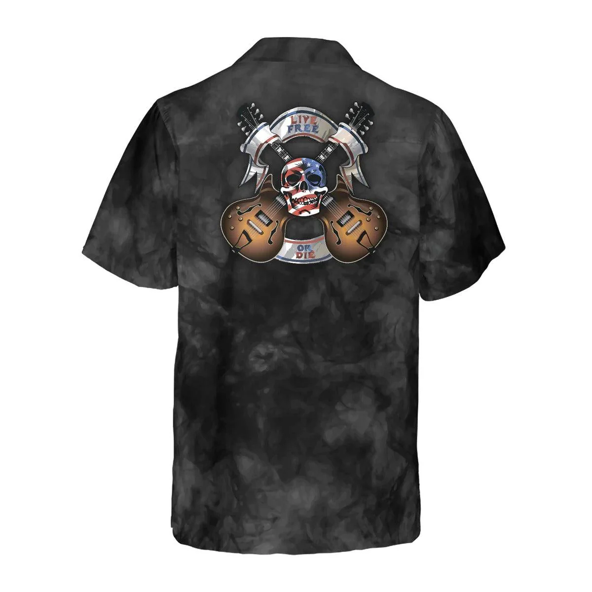 Guitar Hawaiian Shirt, Live Free Or Die Guitar Aloha Shirt, Guitar Hawaiian Shirt For Summer- Perfect Gift For Men, Women, Music Lover, Friend, Family - Image 3