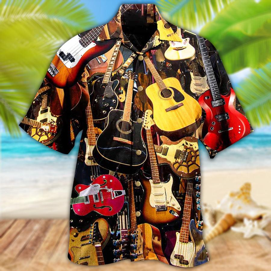 Guitar Music Aloha Hawaiian Shirt For Summer, You Can Have Guitar Hawaiian Shirts Outfit For Men Women, Music Guitar Lovers