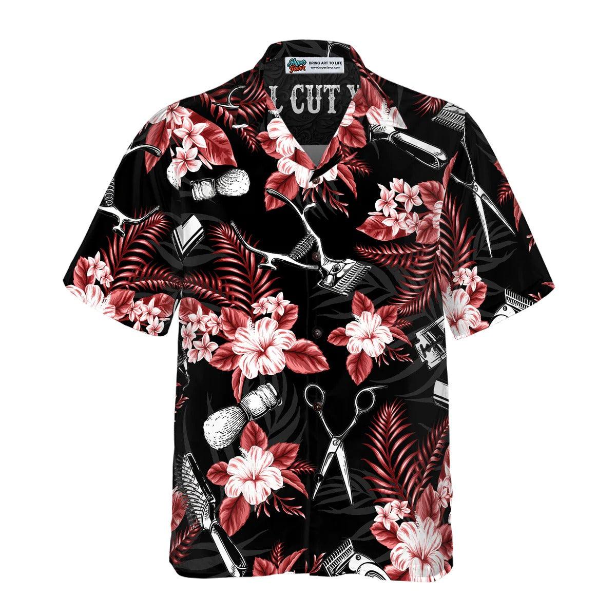 Hair Stylist Aloha Hawaiian Shirt, Hair Stylist I'll Cut You Hawaiian Shirt, Tropical Pattern Hawaiian Shirt - Gift For Men Women, Friends, Family - Image 3