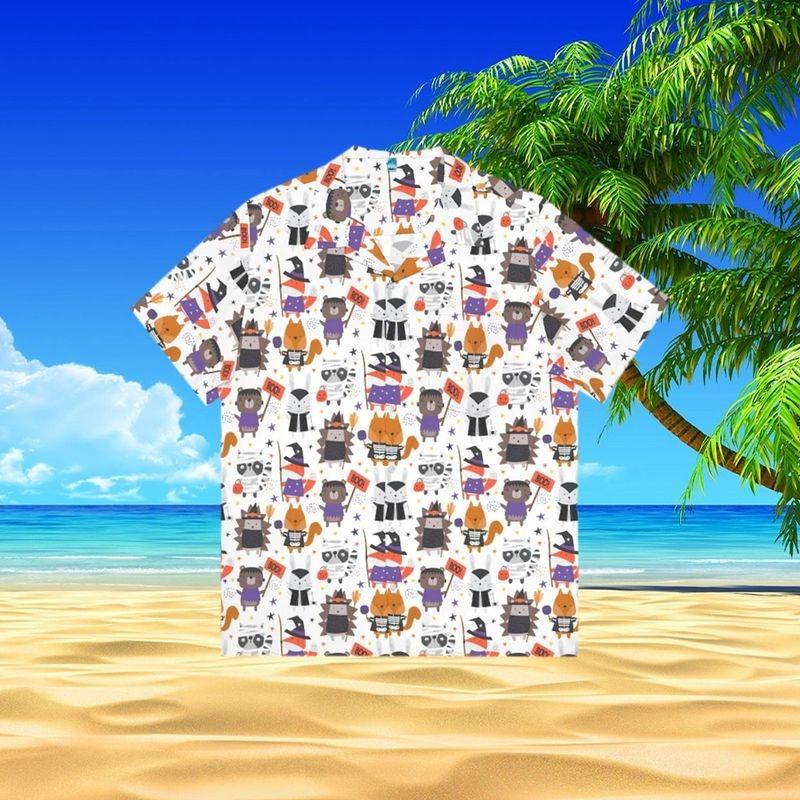 Halloween Aloha Hawaiian Shirt - Halloween Animal Pattern Hawaiian Shirt, Happy Halloween Hawaiian Shirt For Men & Women, Halloween Lover