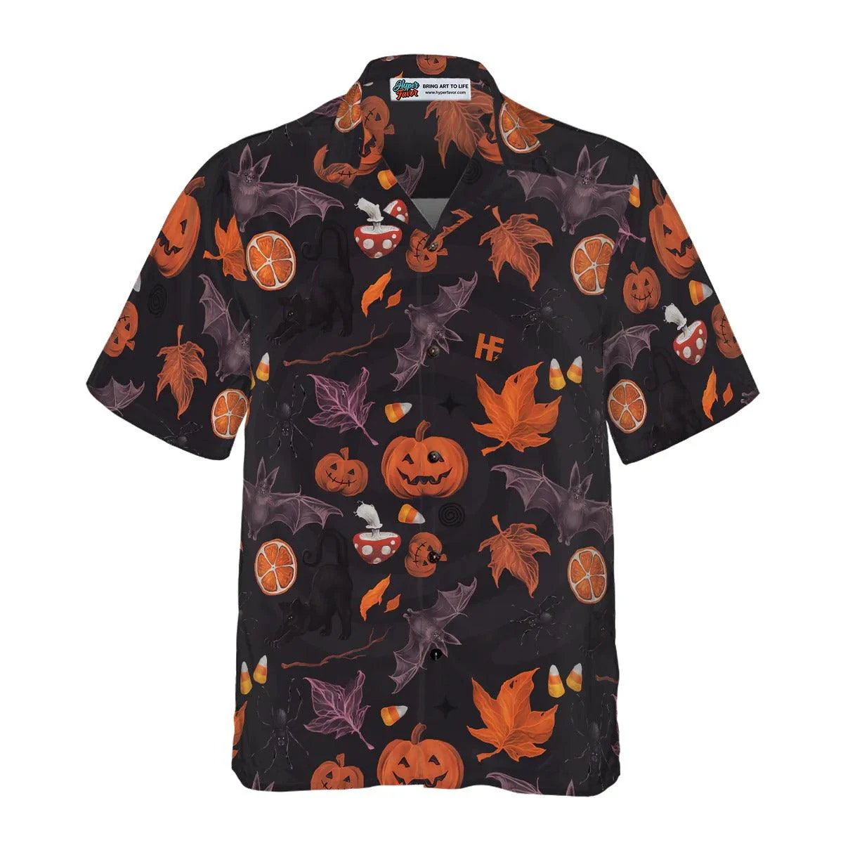 Halloween Hawaiian Shirt, Halloween Spooky Art Hawaiian Shirt, Pumpkin Hawaiian Shirt - Perfect Gift For Lover, Friend, Family - Image 5