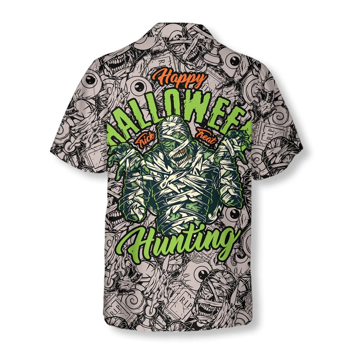 Halloween Vintage Scary Mummy Hawaiian Shirt- Perfect Gift For Lover, Friend, Family - Image 2
