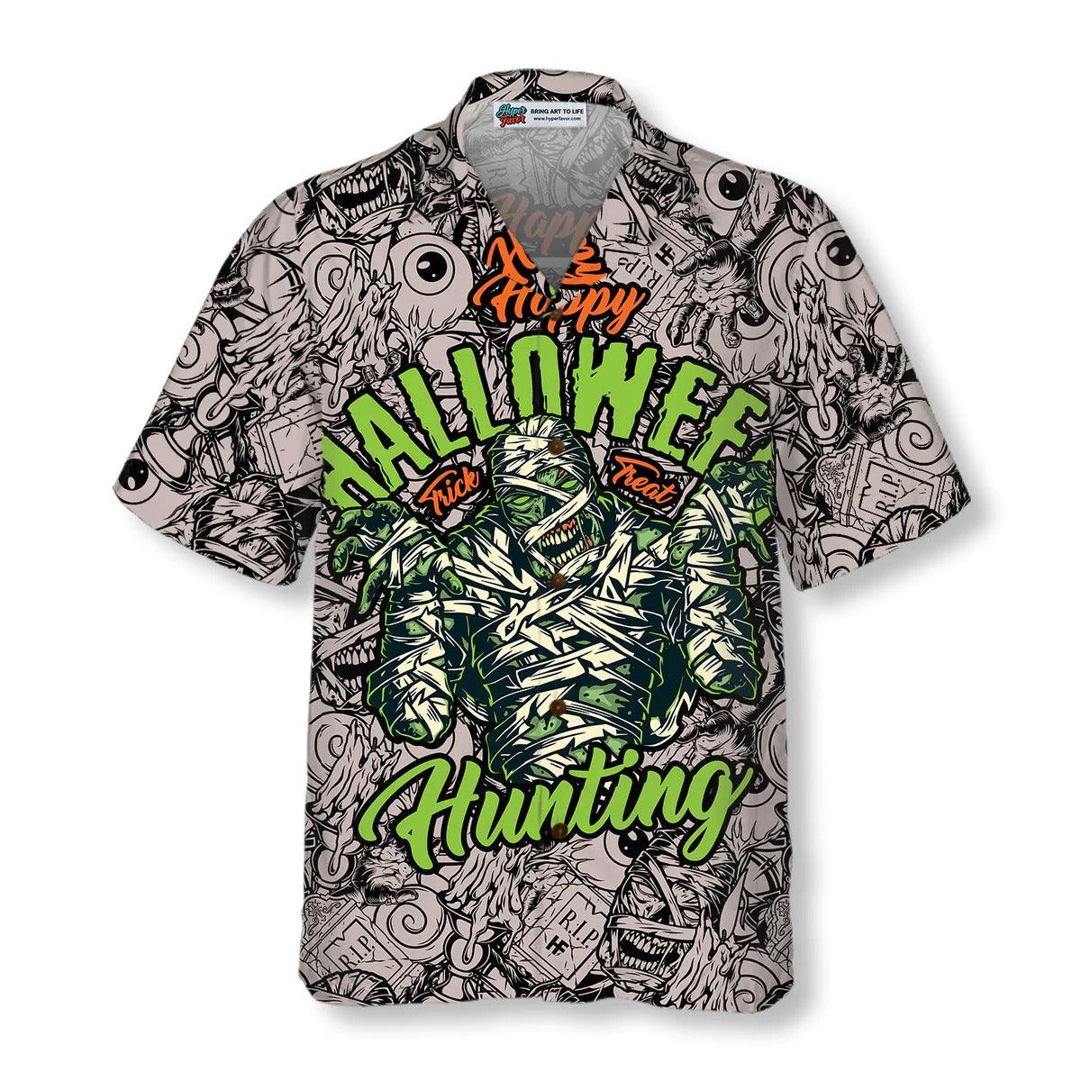 Halloween Vintage Scary Mummy Hawaiian Shirt- Perfect Gift For Lover, Friend, Family - Image 3