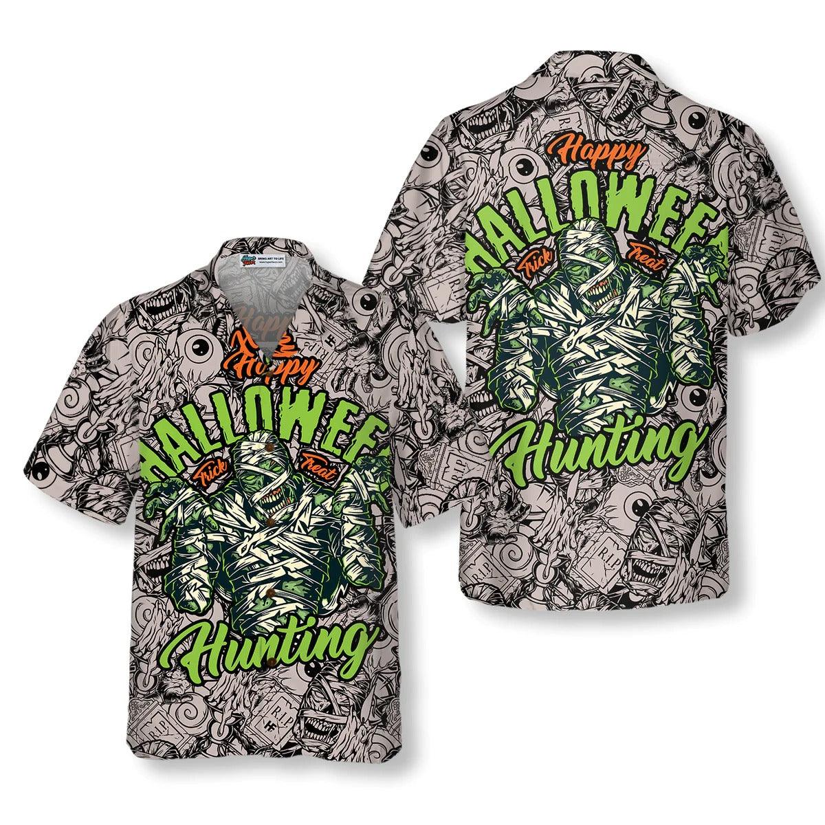 Halloween Vintage Scary Mummy Hawaiian Shirt- Perfect Gift For Lover, Friend, Family - Image 4