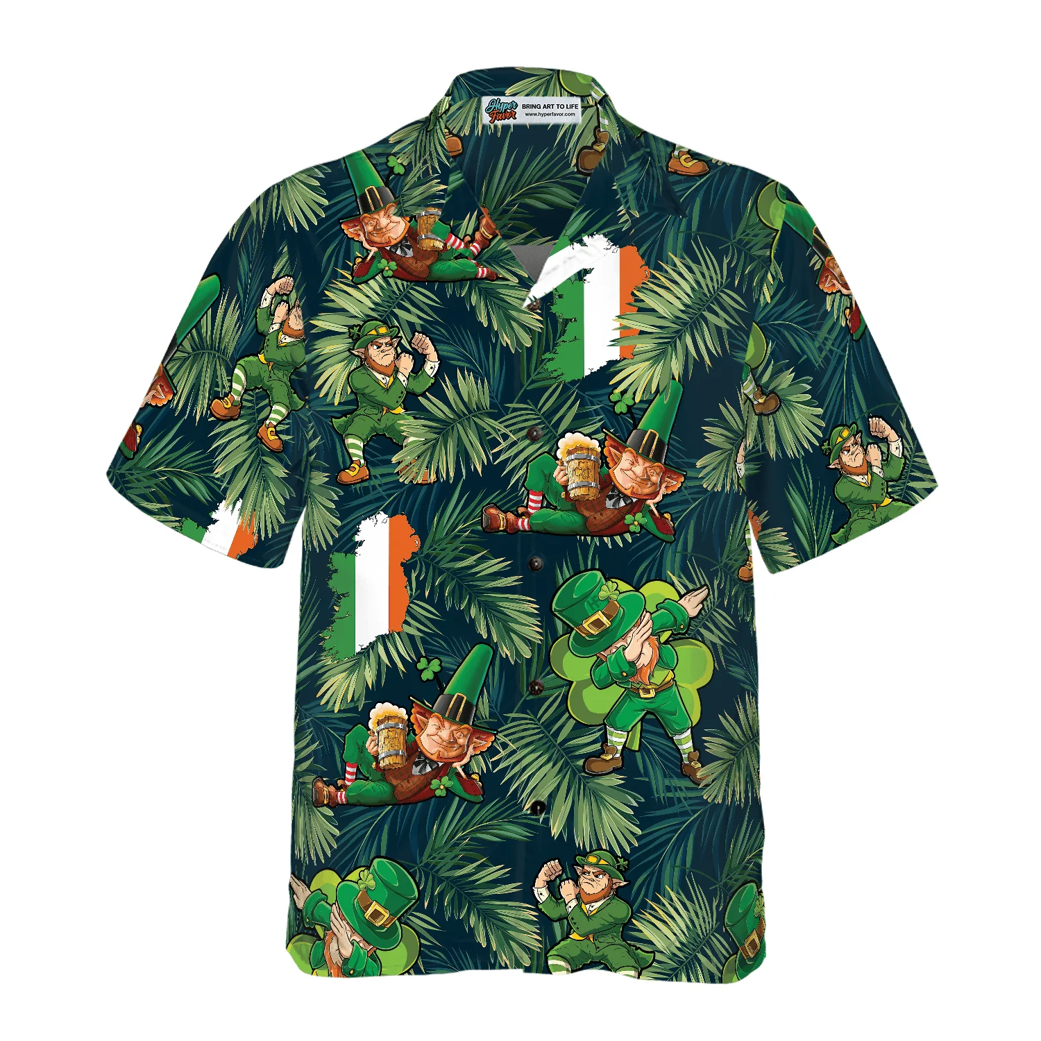 Happy Saint Patrick's Day Irish Leprechaun Hawaiian Shirt, Colorful Summer Aloha Shirts For Men Women, Perfect Gift For Husband, Wife, Friend - Image 2